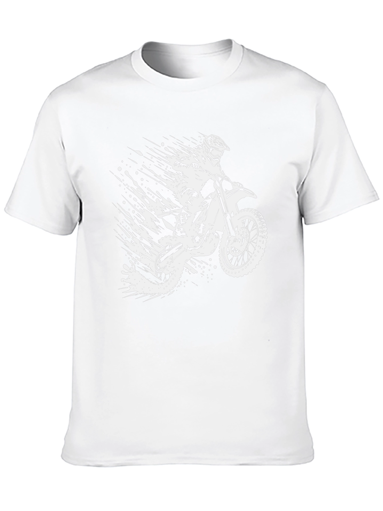 Dirt Bike Rider Graphic Tee - Black