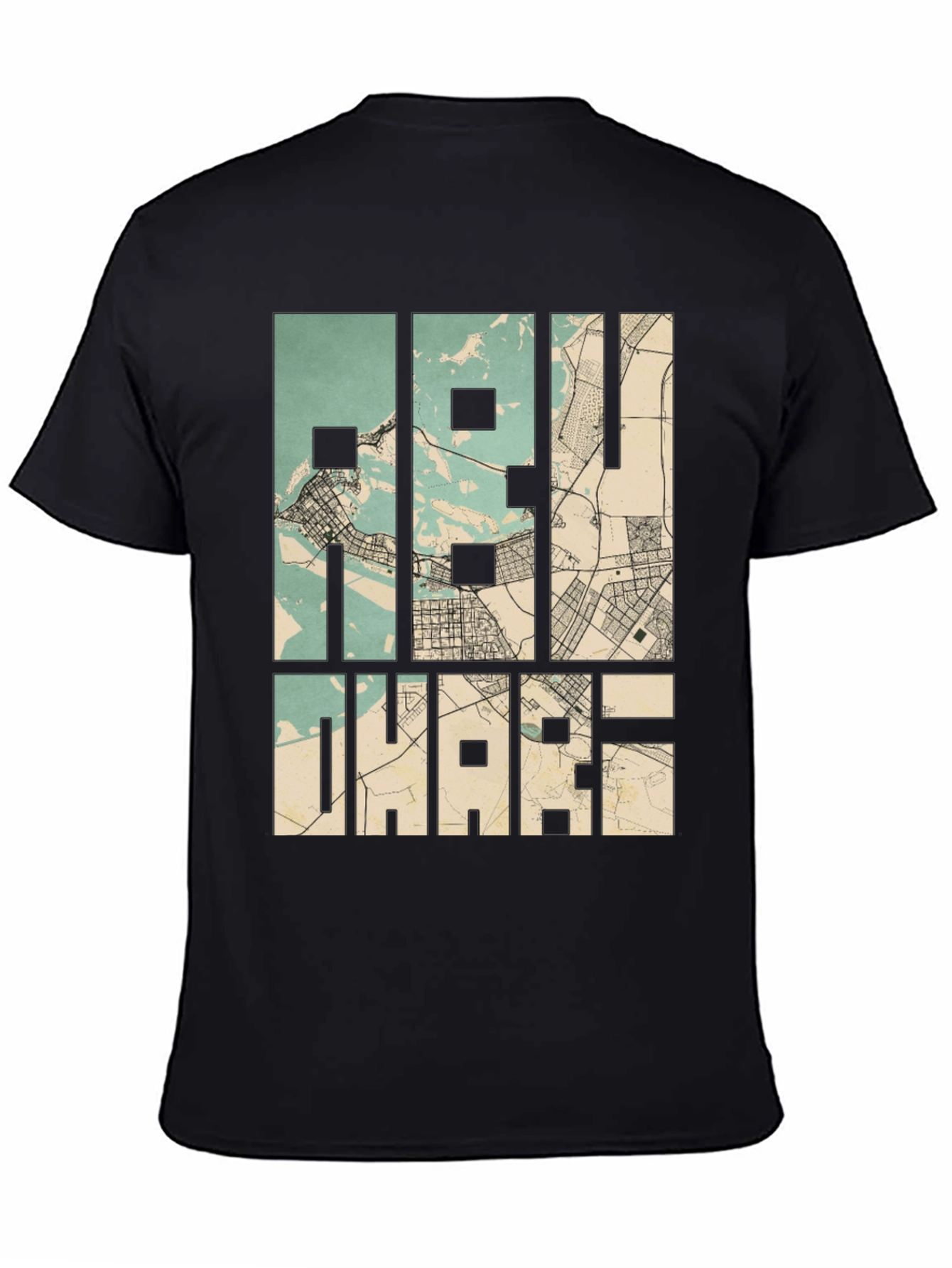Abu Dhabi Map T-Shirt - Stylish City Graphic Tee