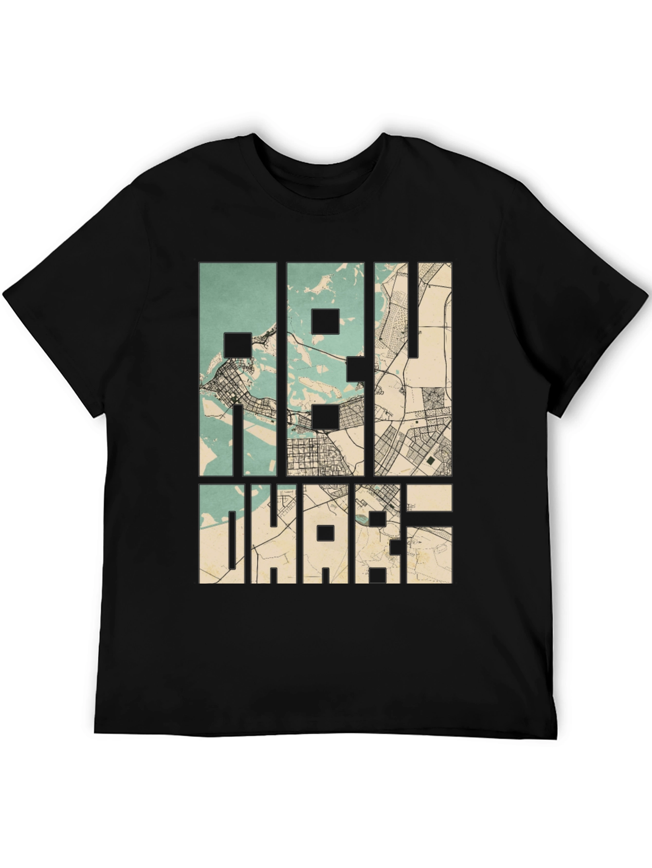 Abu Dhabi Map T-Shirt - Stylish City Graphic Tee
