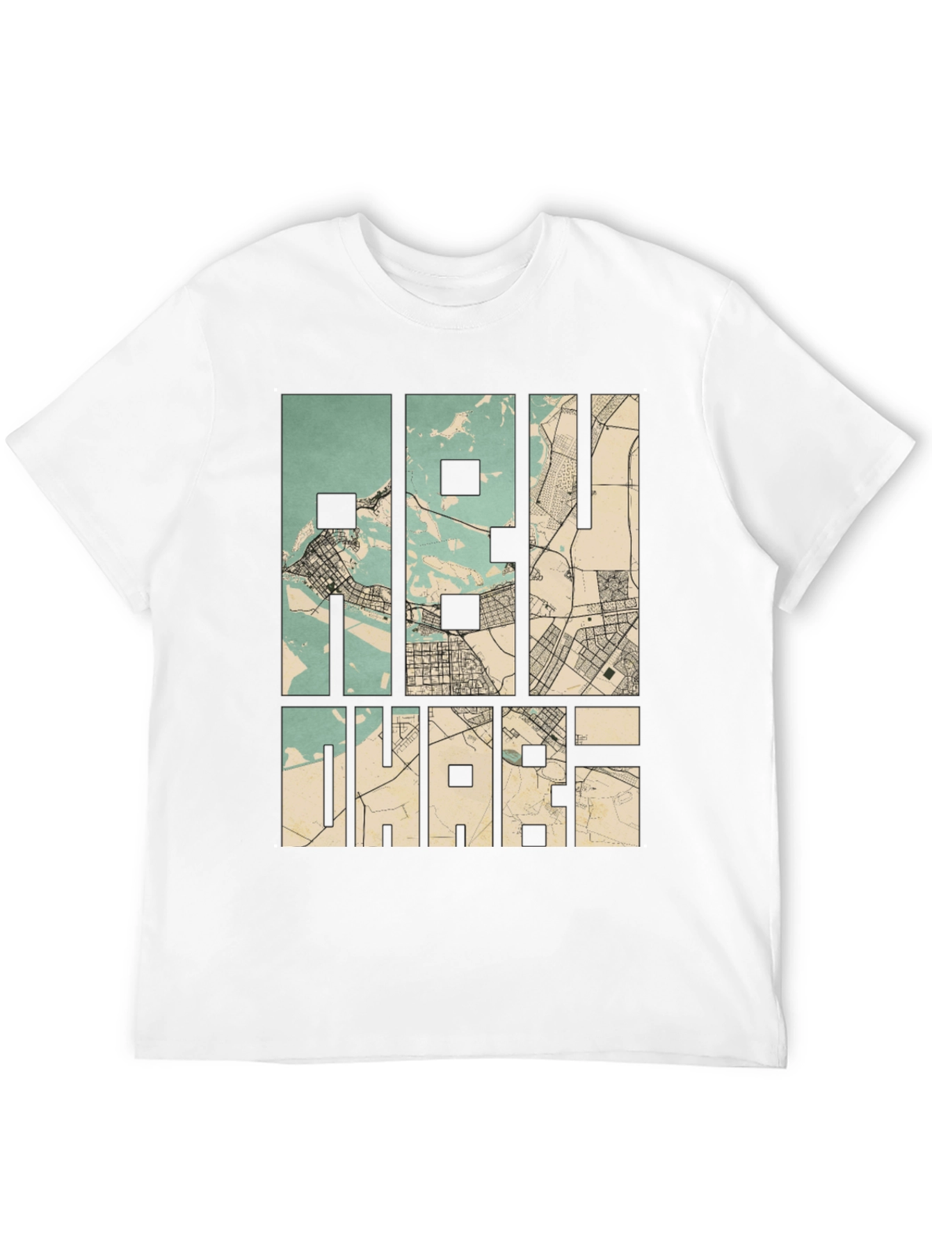 Abu Dhabi Map T-Shirt - Stylish City Graphic Tee