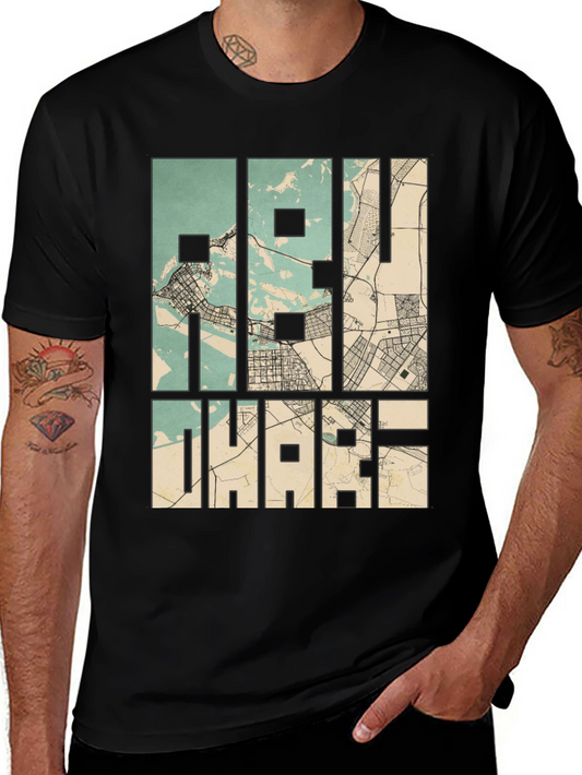 Abu Dhabi Map T-Shirt - Stylish City Graphic Tee