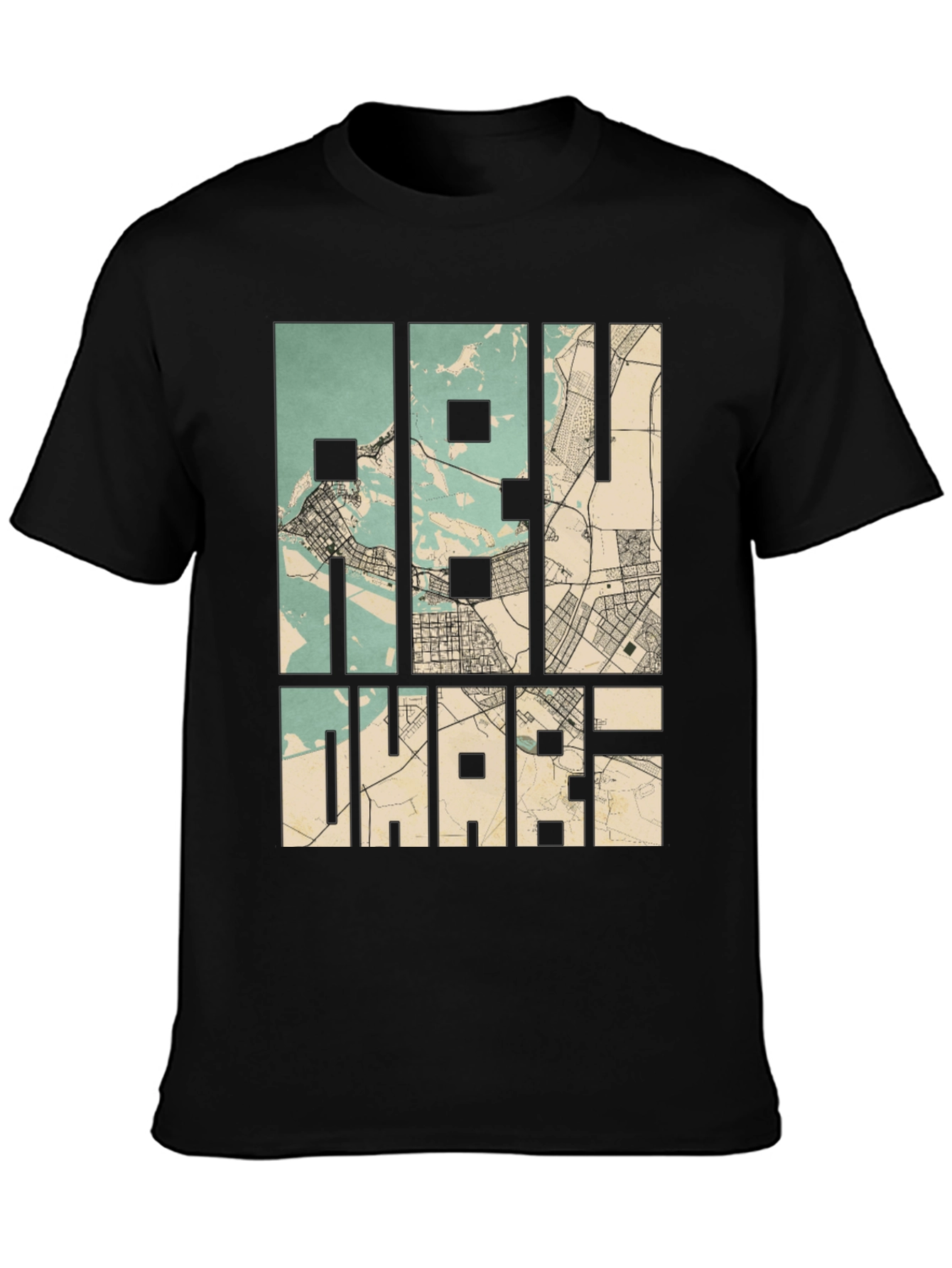 Abu Dhabi Map T-Shirt - Stylish City Graphic Tee