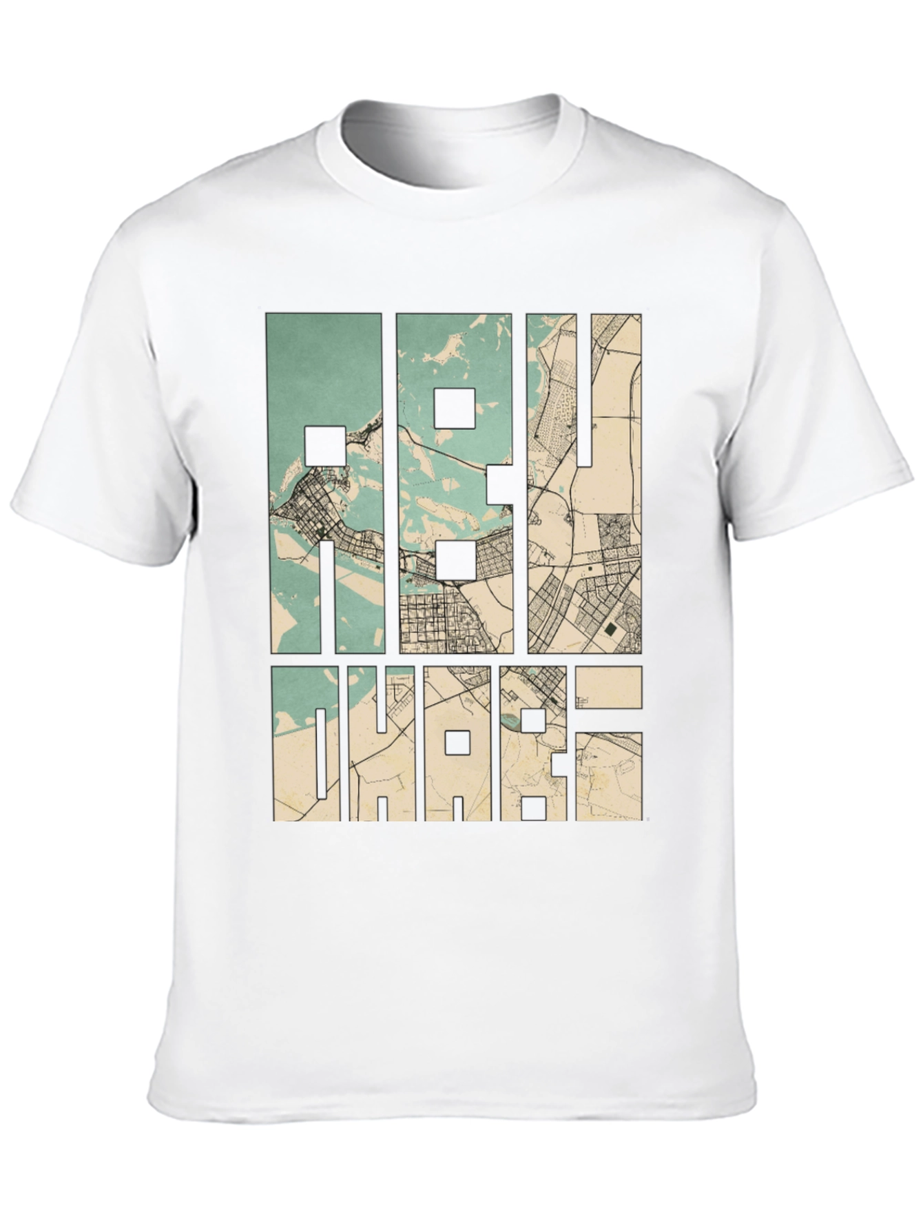Abu Dhabi Map T-Shirt - Stylish City Graphic Tee
