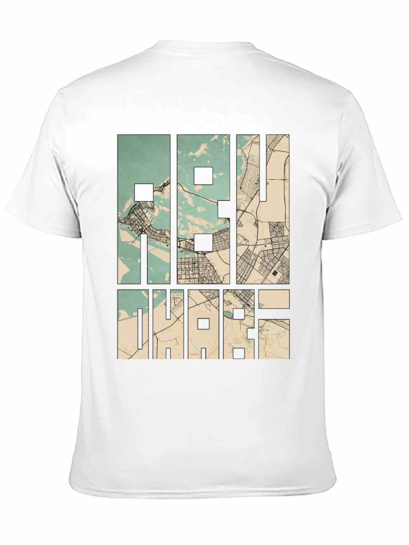 Abu Dhabi Map T-Shirt - Stylish City Graphic Tee