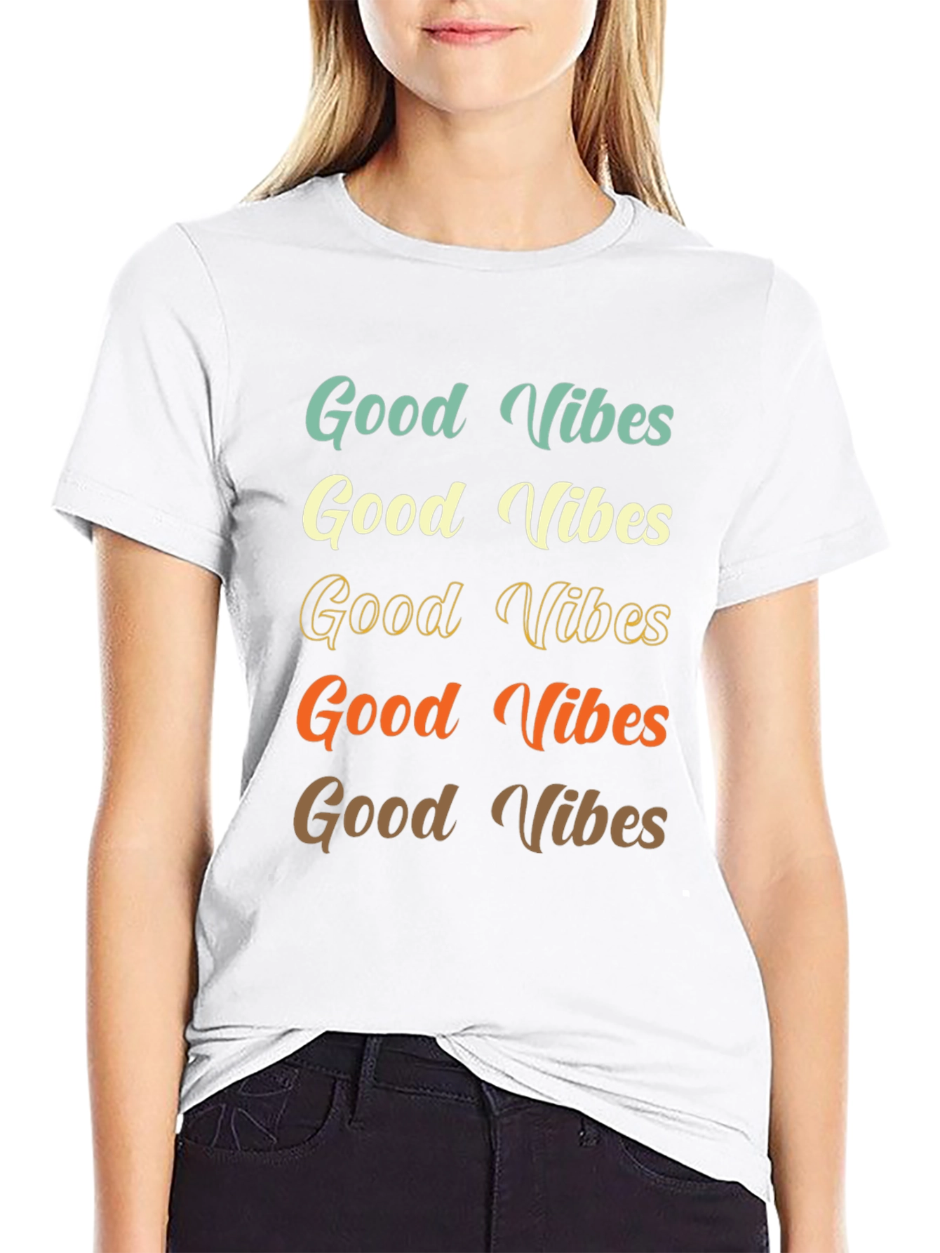 Good Vibes Retro T-Shirt | Positive Energy Tee