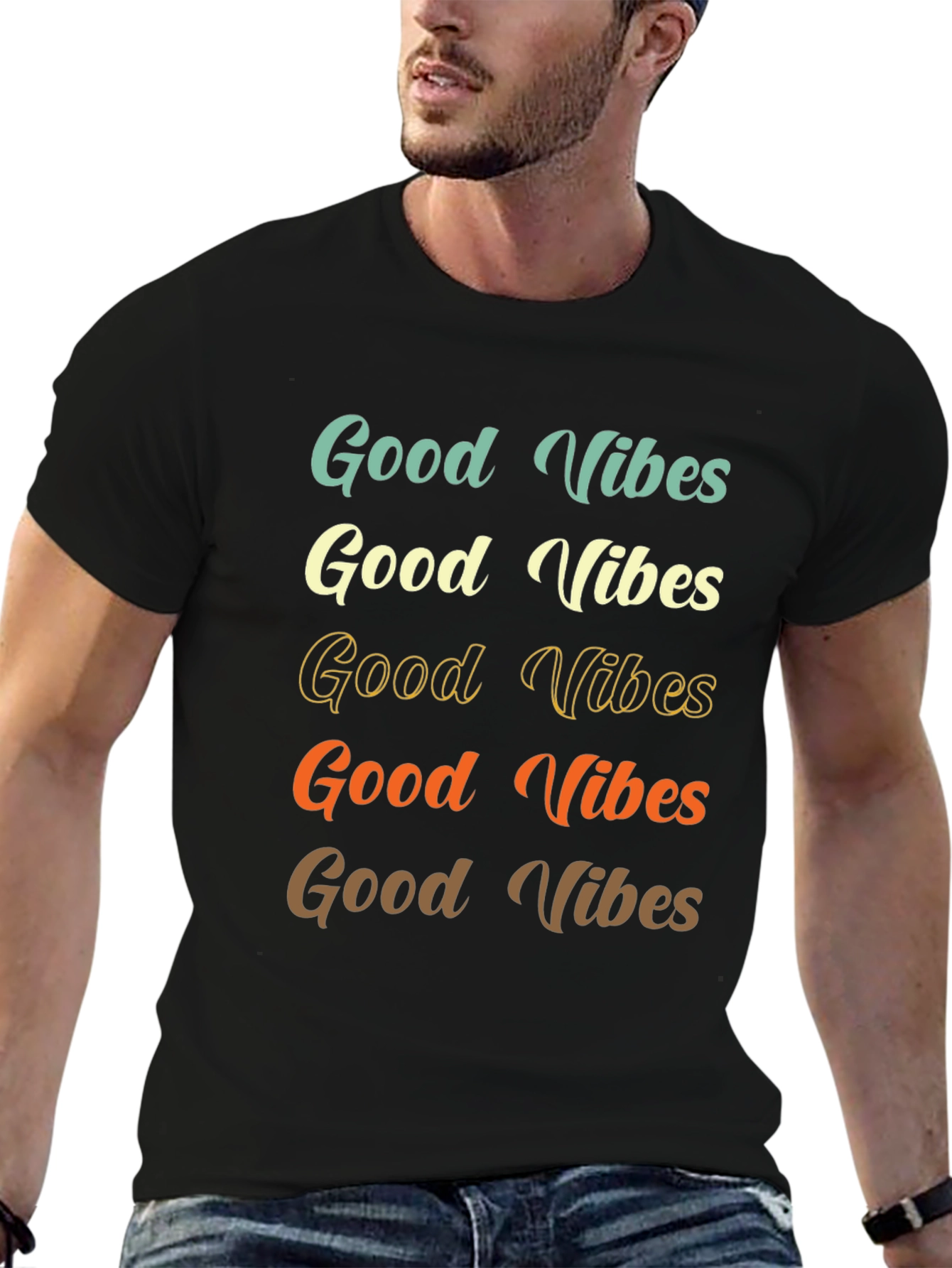 Good Vibes Retro T-Shirt | Positive Energy Tee
