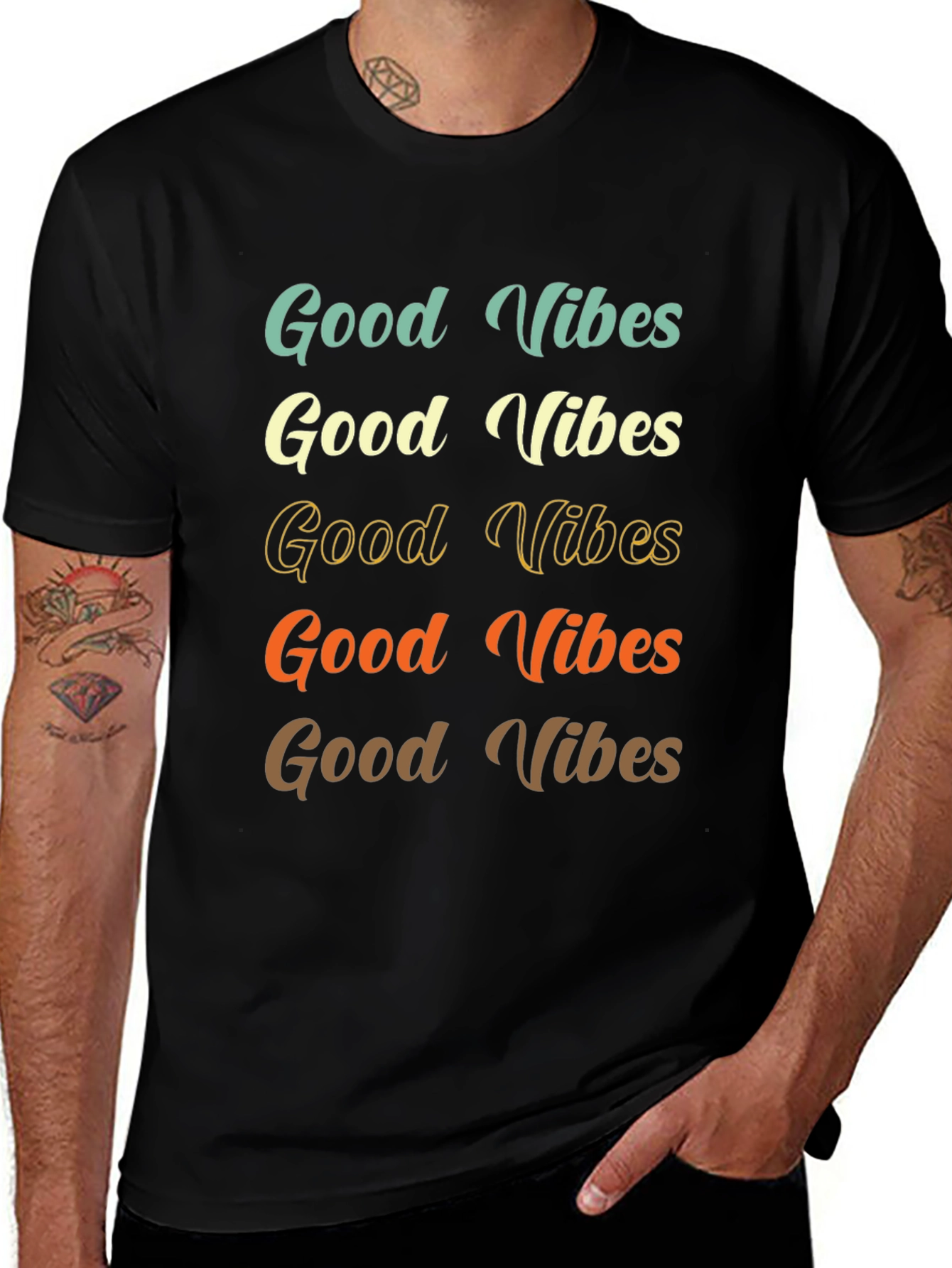 Good Vibes Retro T-Shirt | Positive Energy Tee