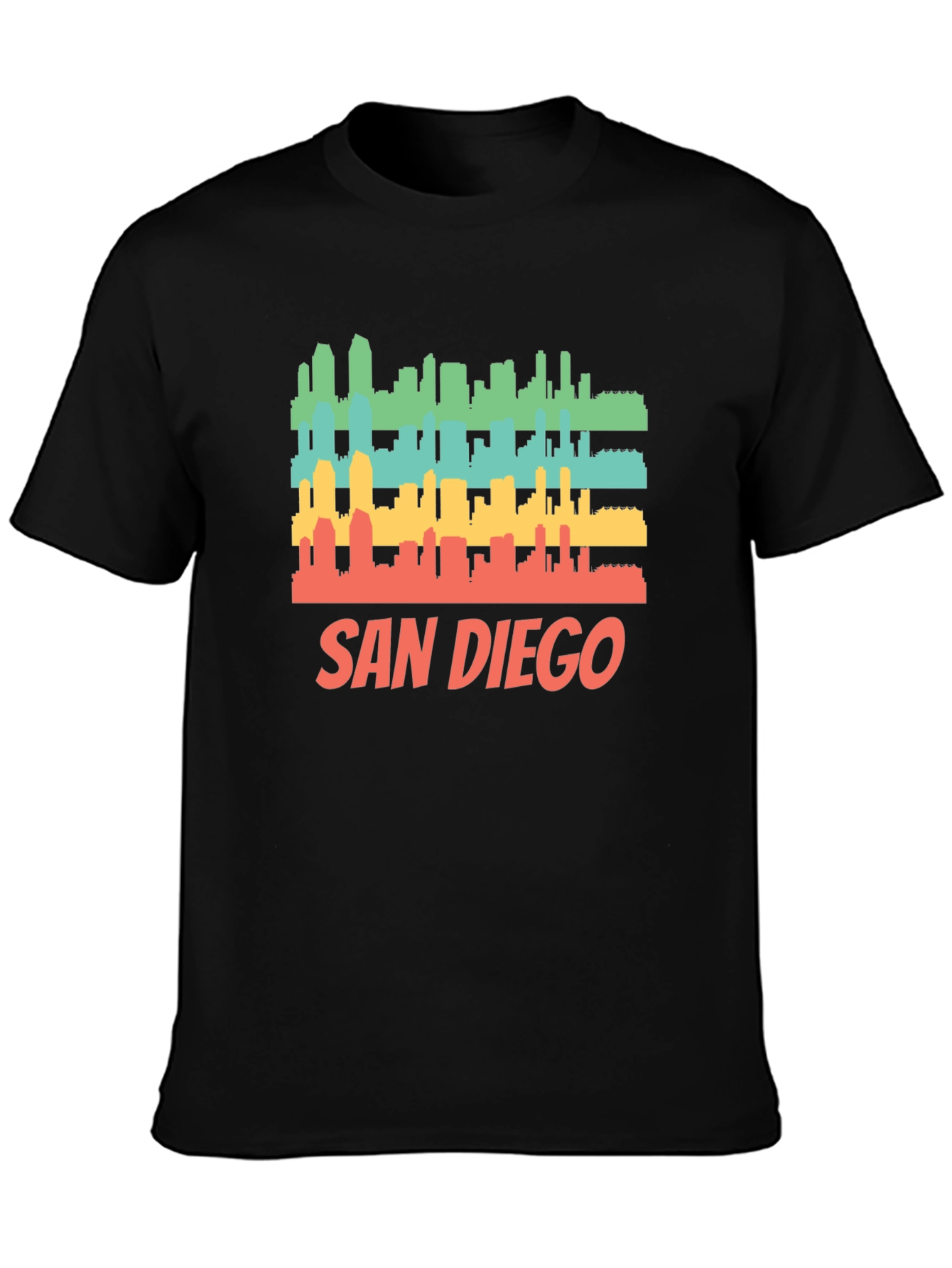 San Diego Skyline T-Shirt - Retro Style Graphic Tee