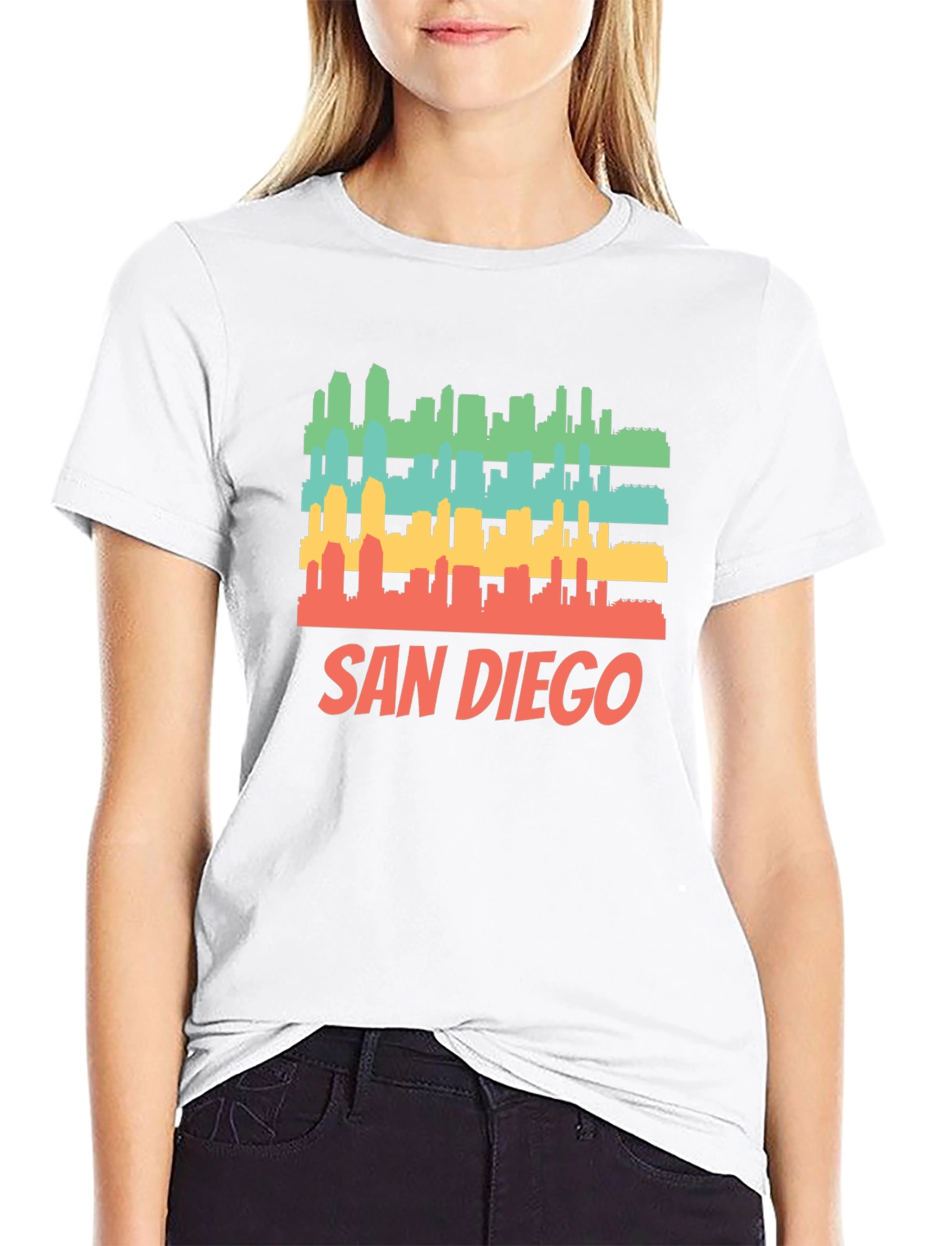 San Diego Skyline T-Shirt - Retro Style Graphic Tee