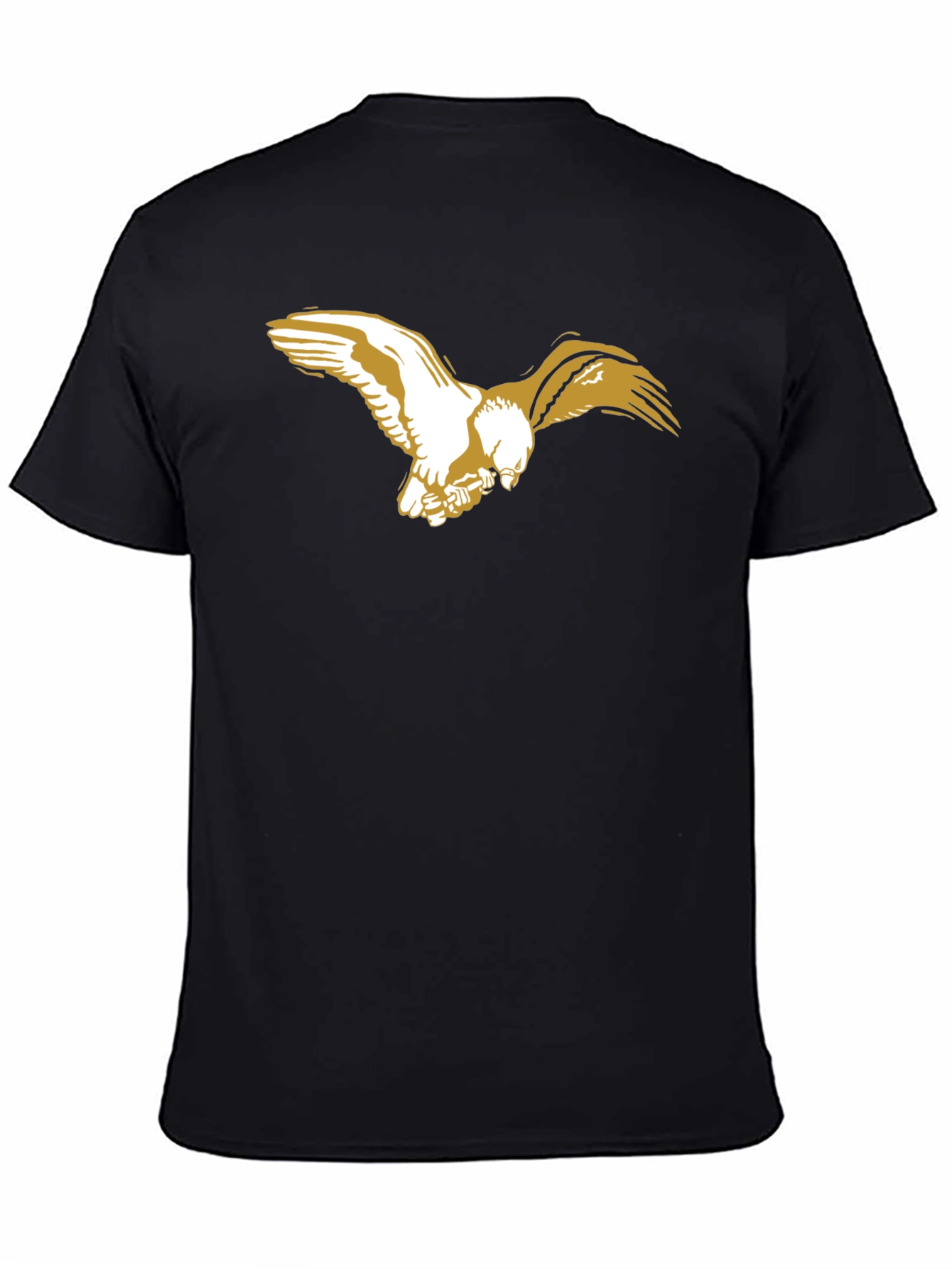 Black T-Shirt with Eagle Graphic