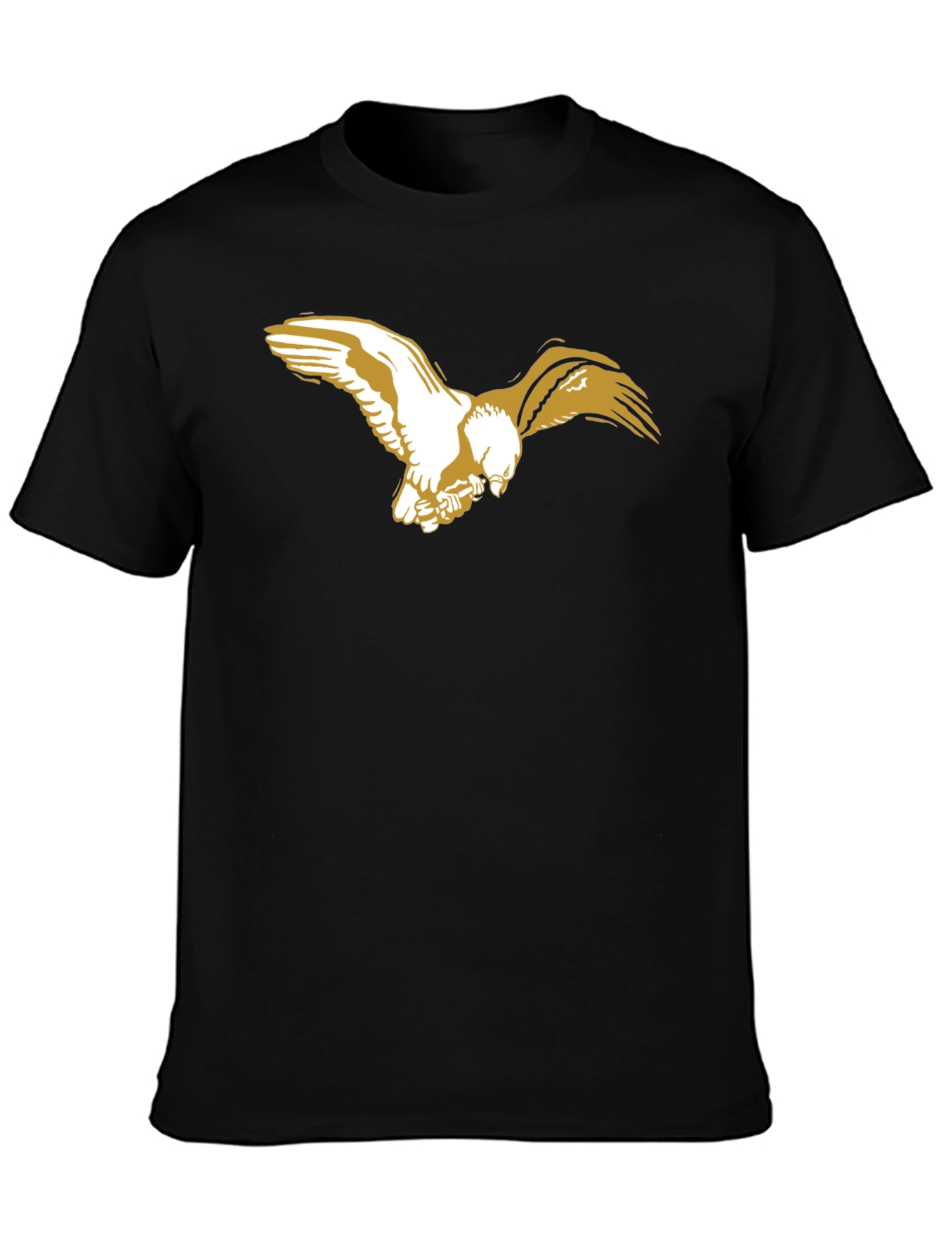 Black T-Shirt with Eagle Graphic