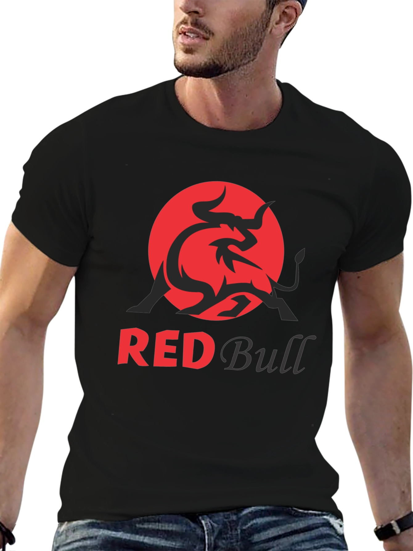 Red Bull Graphic T-Shirt - Short Sleeve Black