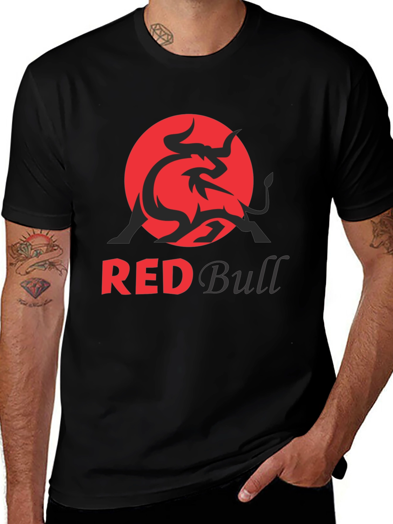 Red Bull Graphic T-Shirt - Short Sleeve Black