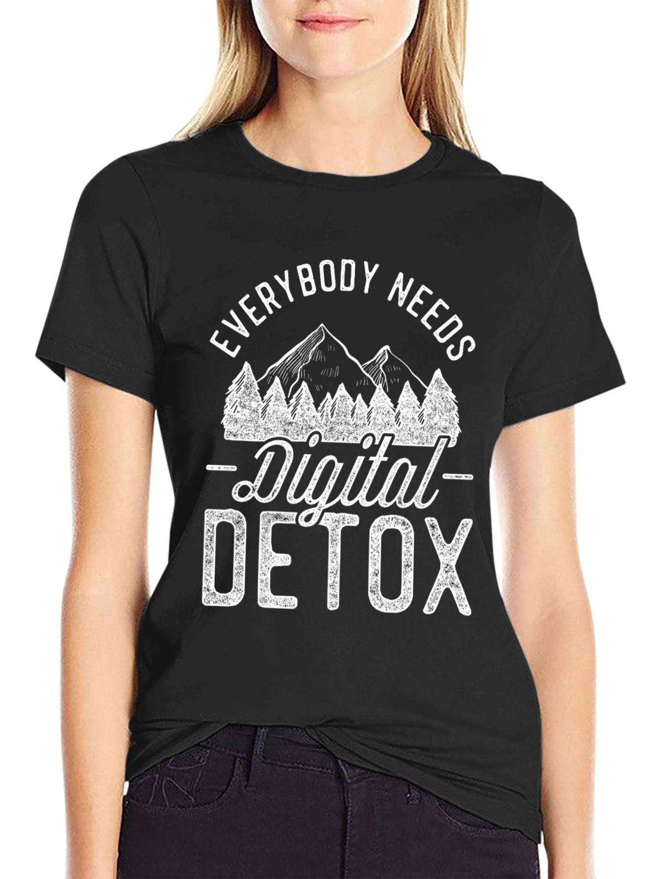 Digital Detox Graphic Tee - Black
