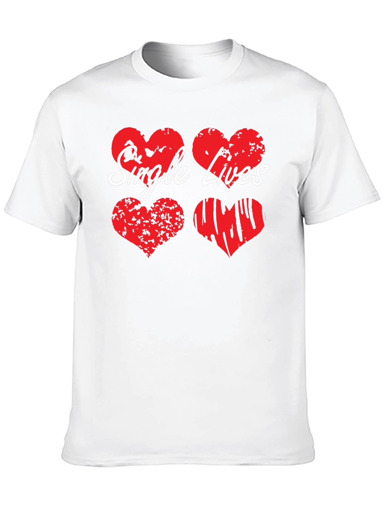 Single Lives Heart Graphic Tee - Black
