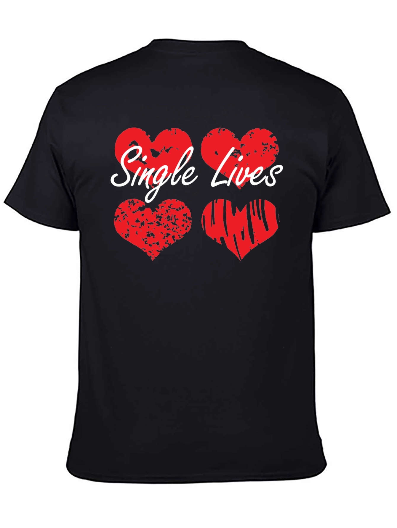 Single Lives Heart Graphic Tee - Black