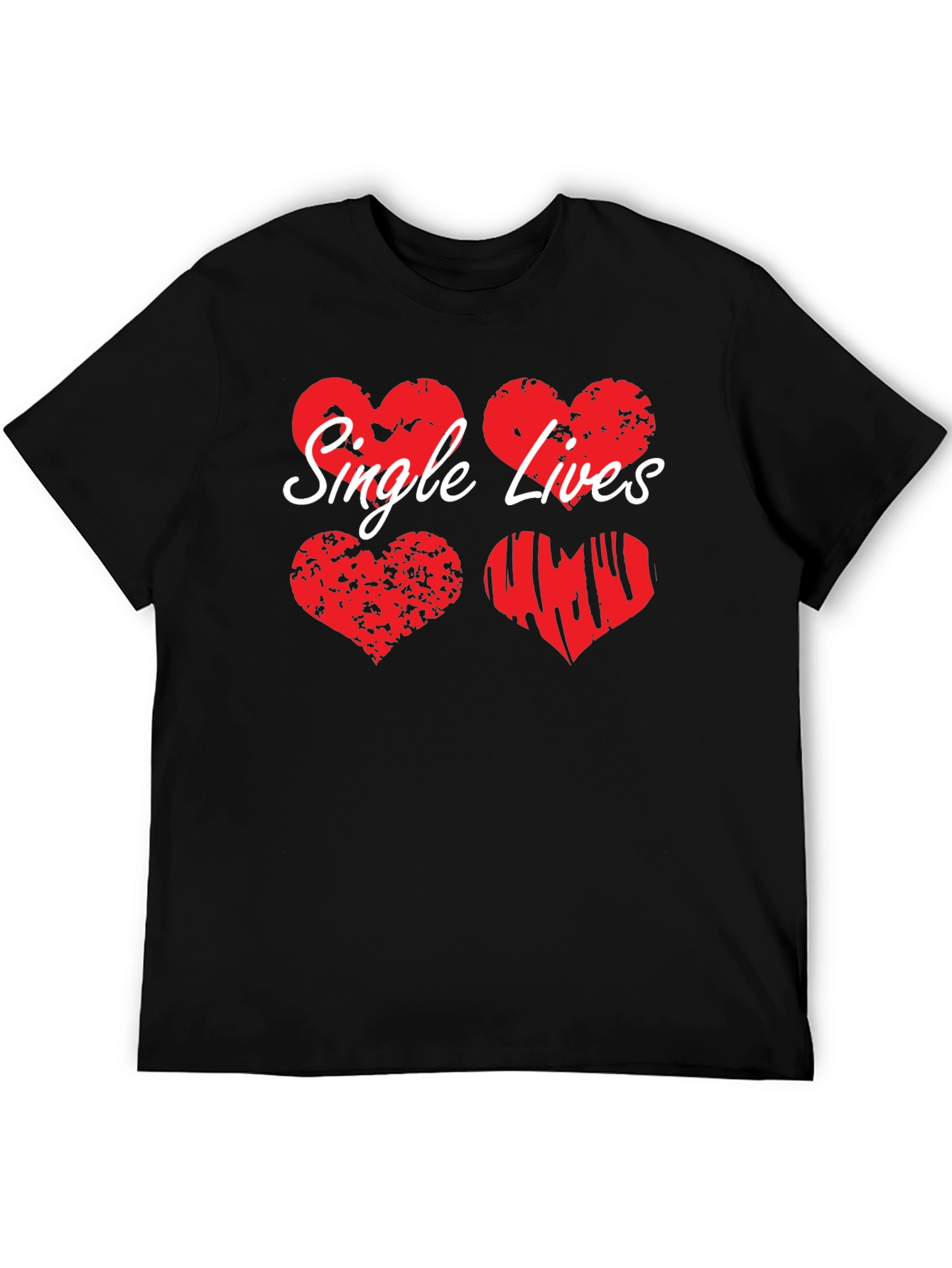 Single Lives Heart Graphic Tee - Black