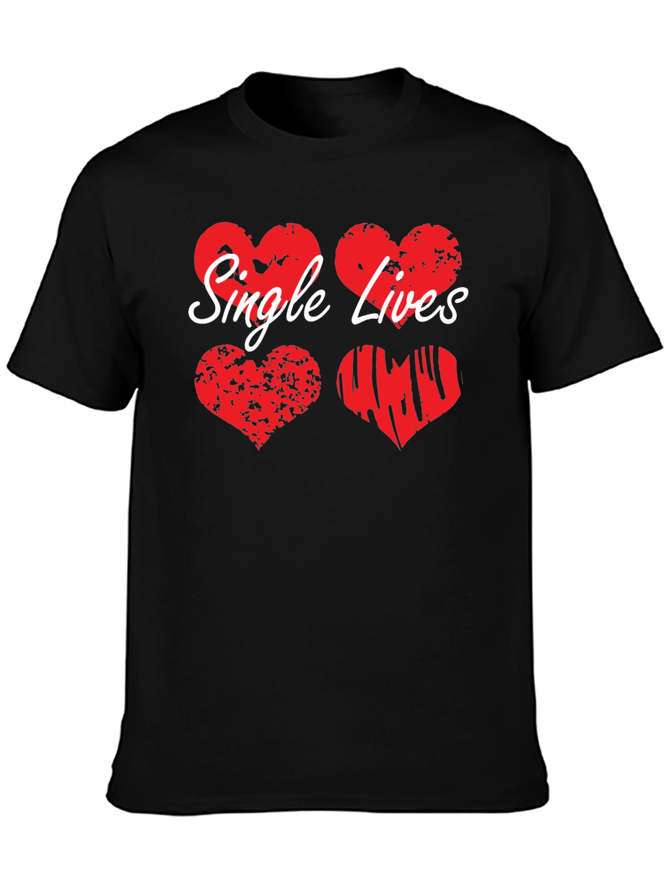 Single Lives Heart Graphic Tee - Black