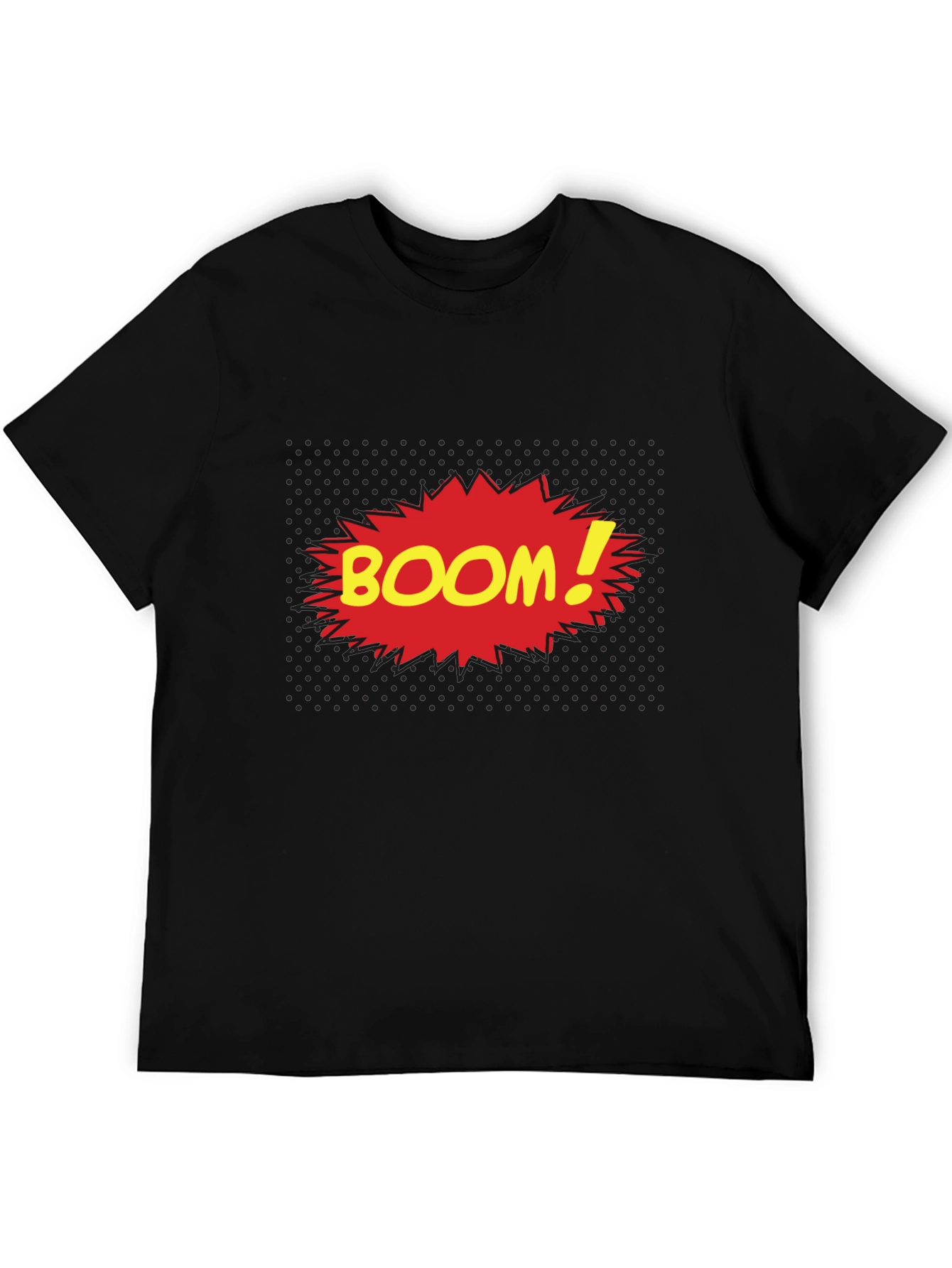 Comic Book Style BOOM! T-Shirt - Black