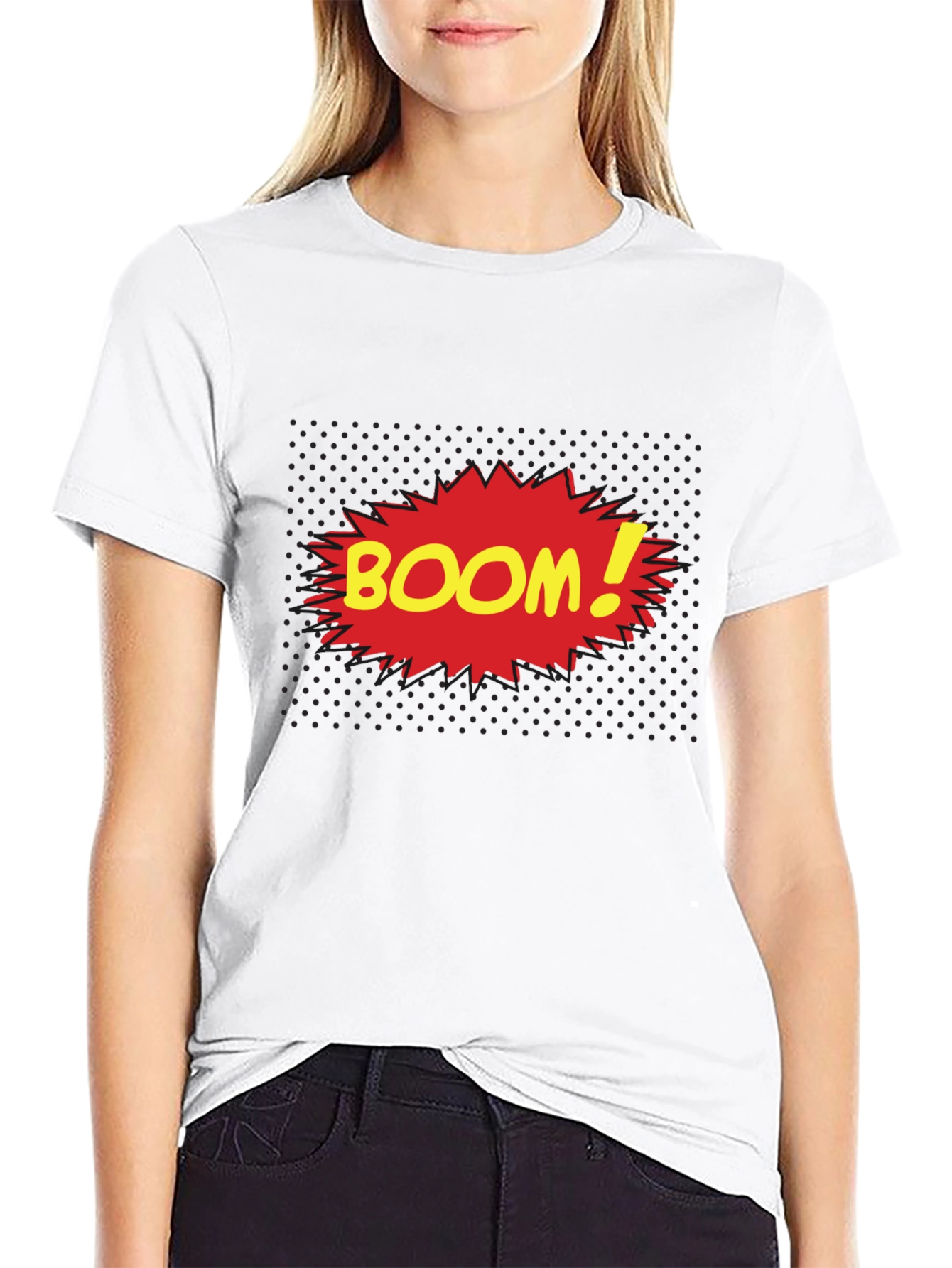 Comic Book Style BOOM! T-Shirt - Black