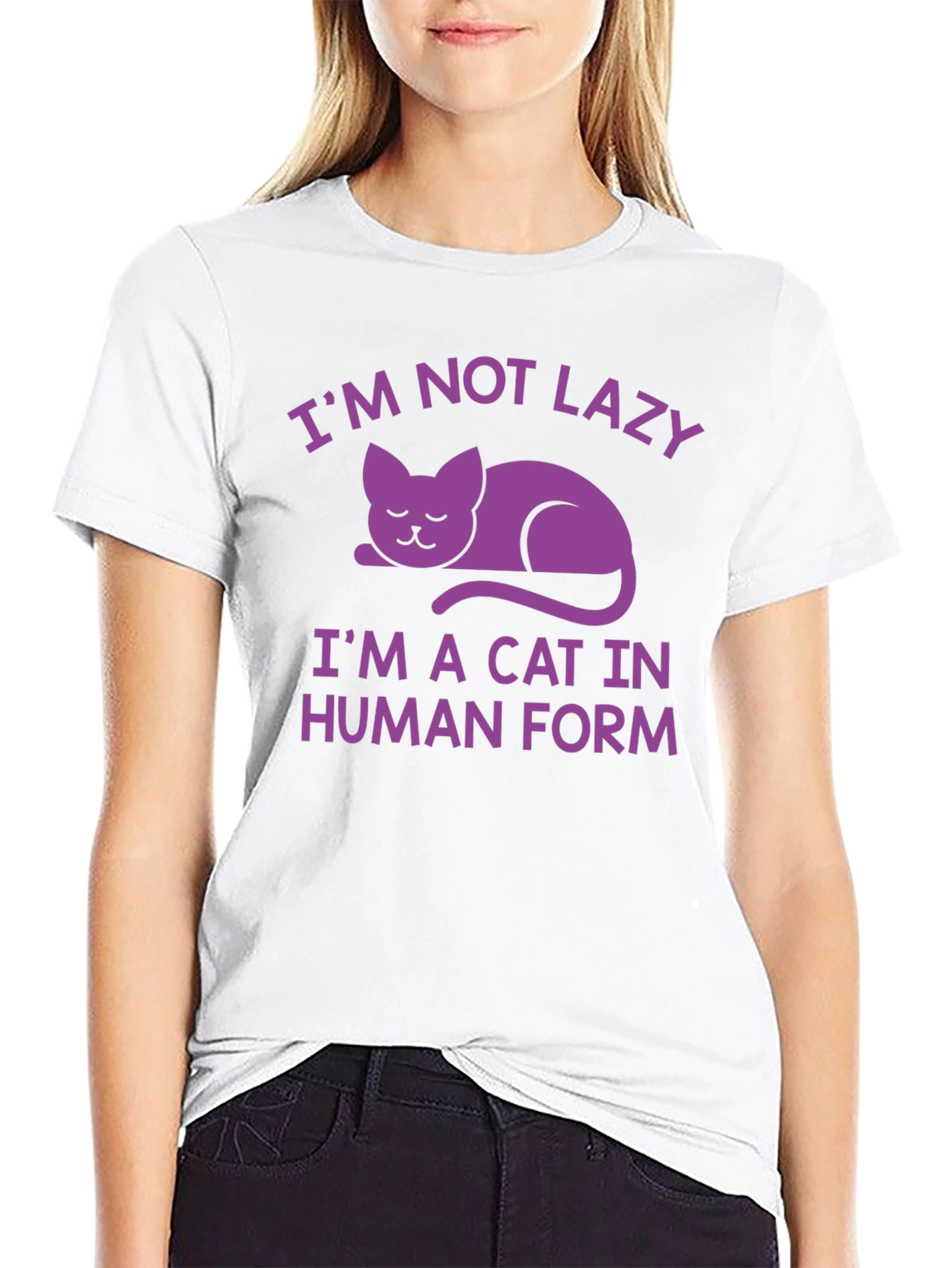 Im Not Lazy Cat T-Shirt - Funny Novelty Tee