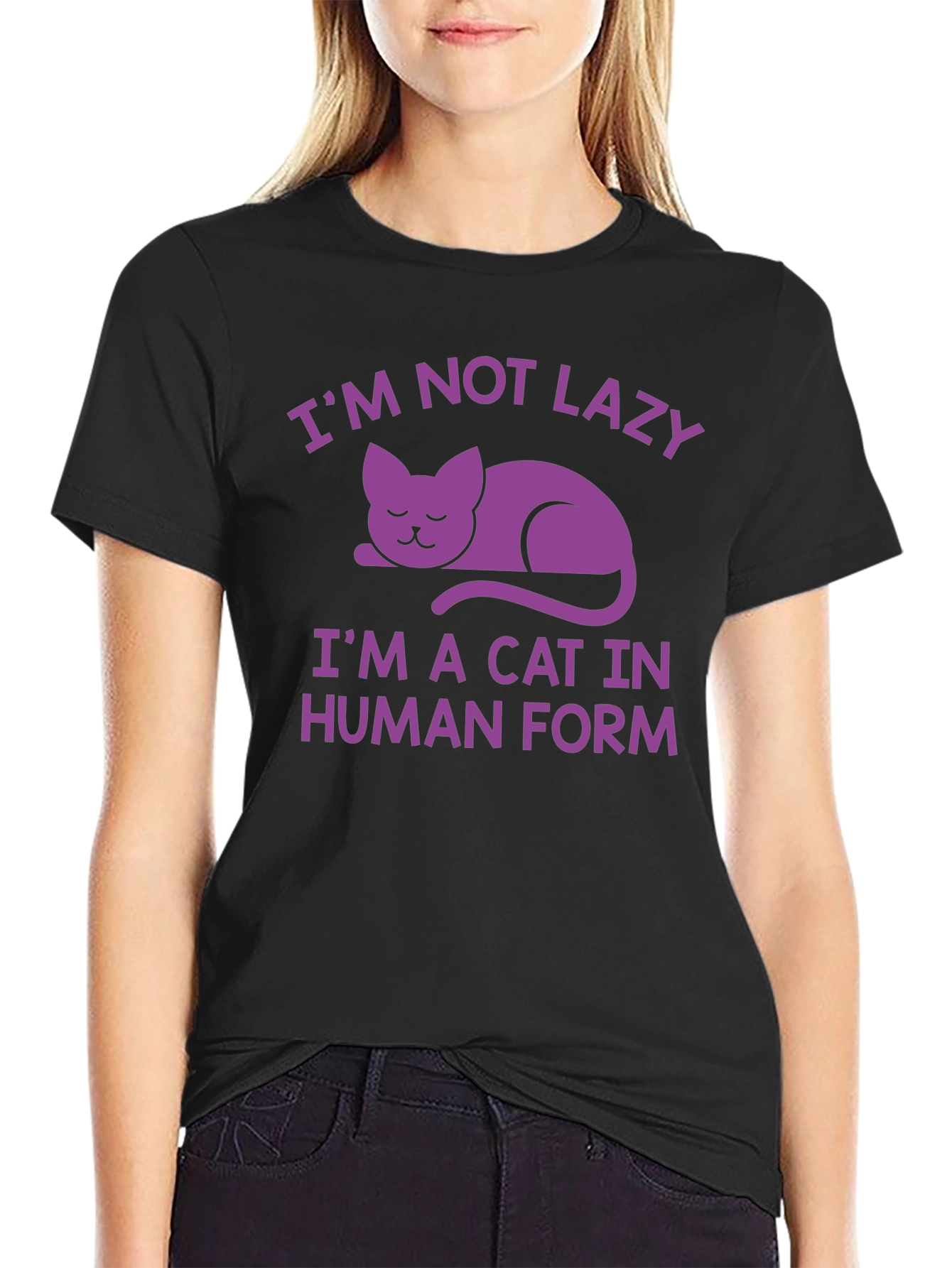 Im Not Lazy Cat T-Shirt - Funny Novelty Tee