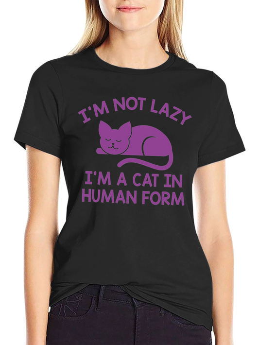 Im Not Lazy Cat T-Shirt - Funny Novelty Tee