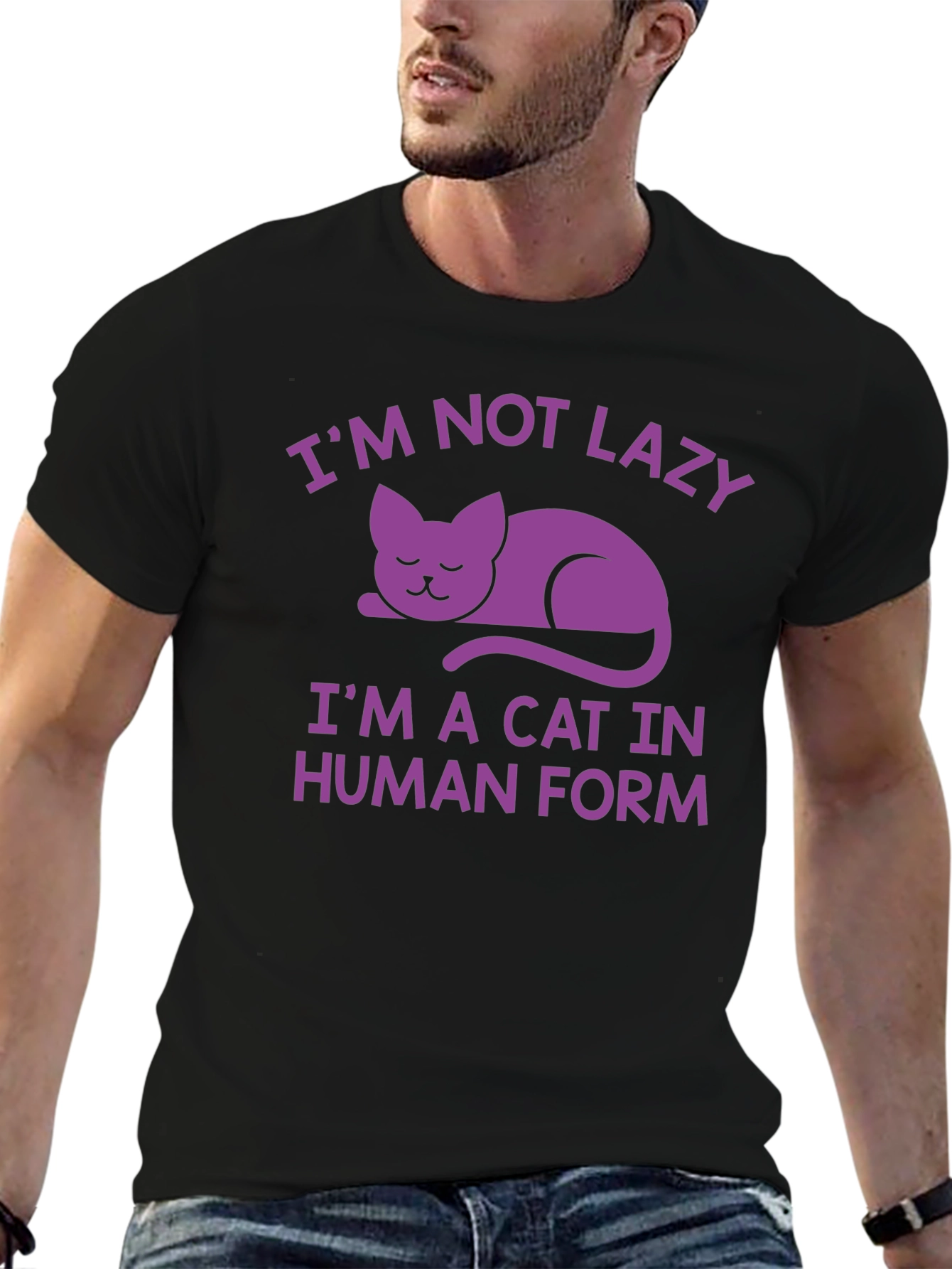 Im Not Lazy Cat T-Shirt - Funny Novelty Tee