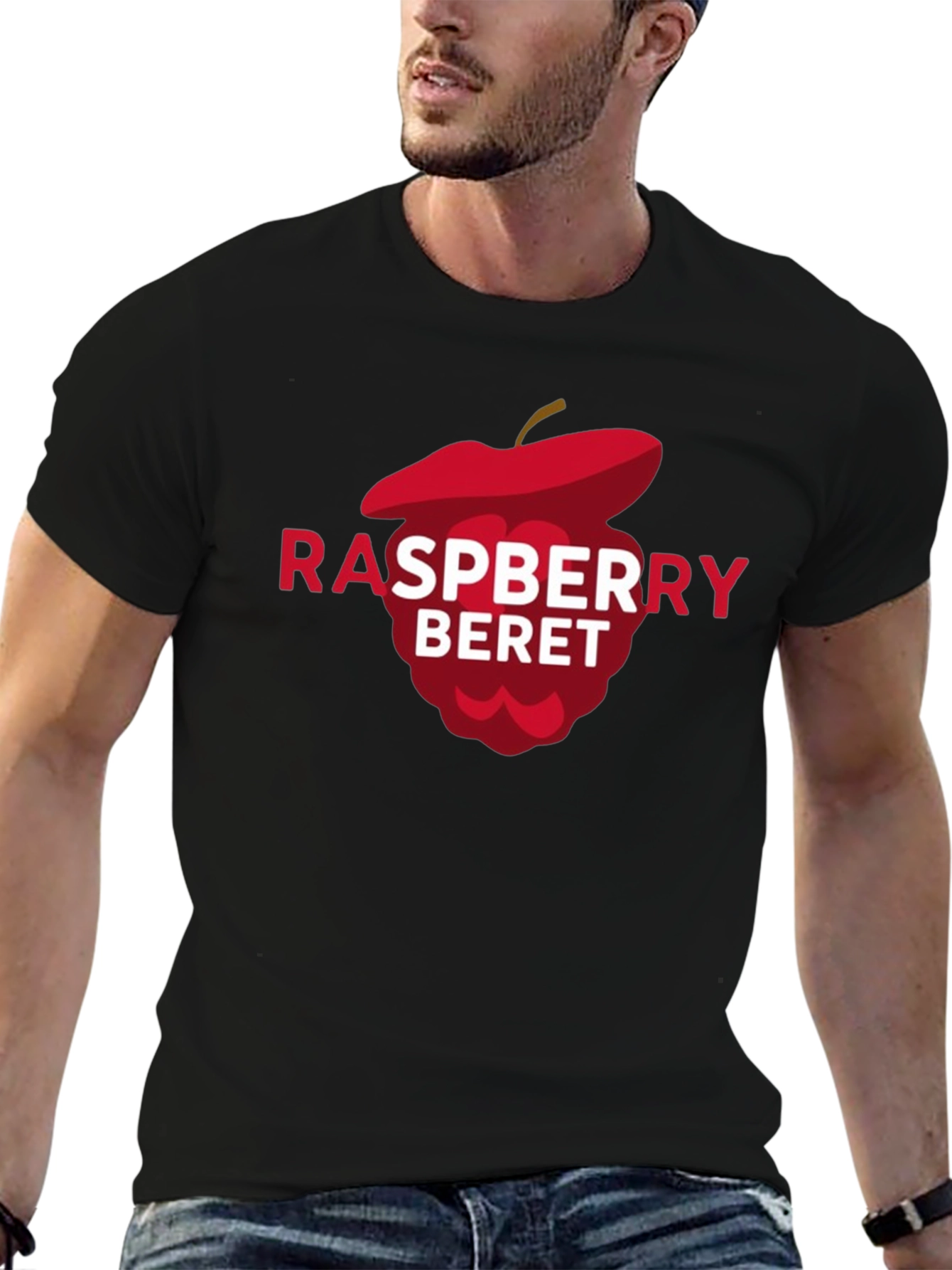 Raspberry Beret T-Shirt - Fun Graphic Tee