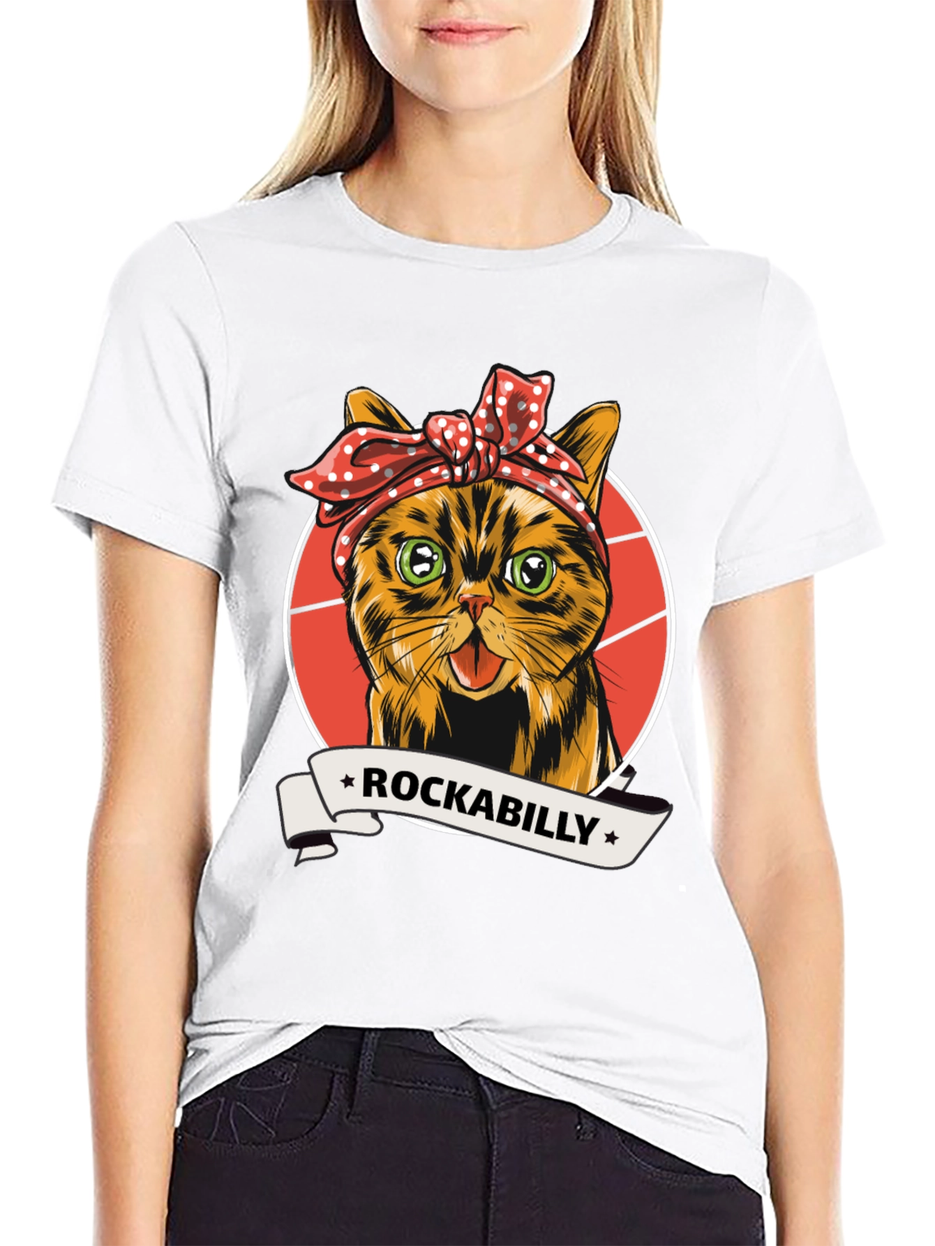 Rockabilly Cat T-Shirt - Cool Retro Style!