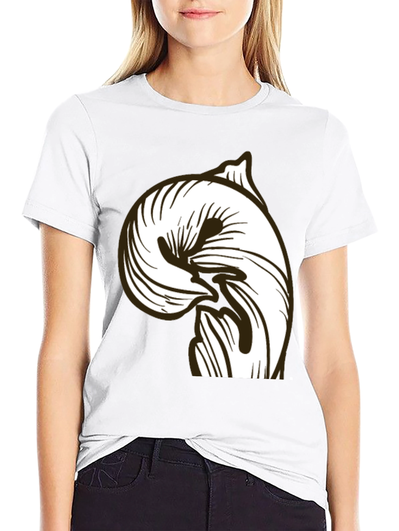 Abstract Graphic Black T-Shirt - Modern Casual Style