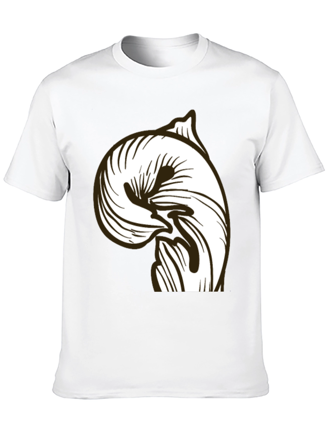 Abstract Graphic Black T-Shirt - Modern Casual Style