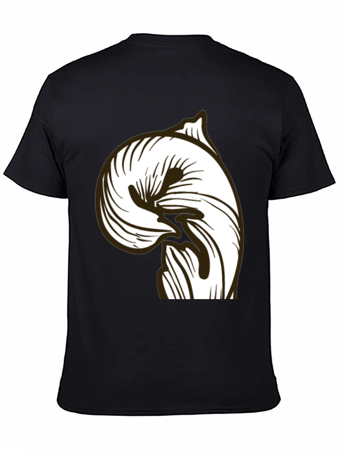 Abstract Graphic Black T-Shirt - Modern Casual Style