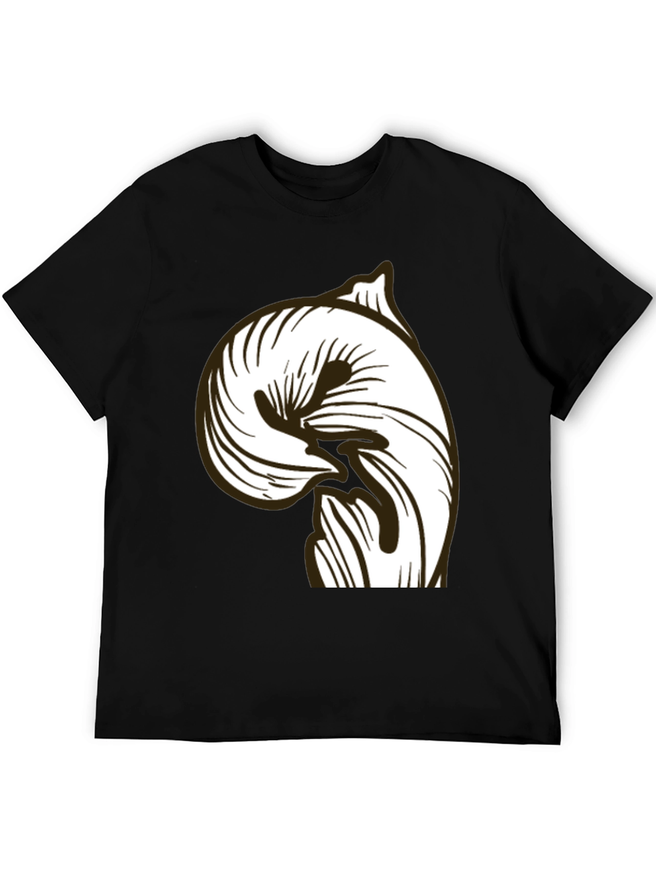 Abstract Graphic Black T-Shirt - Modern Casual Style