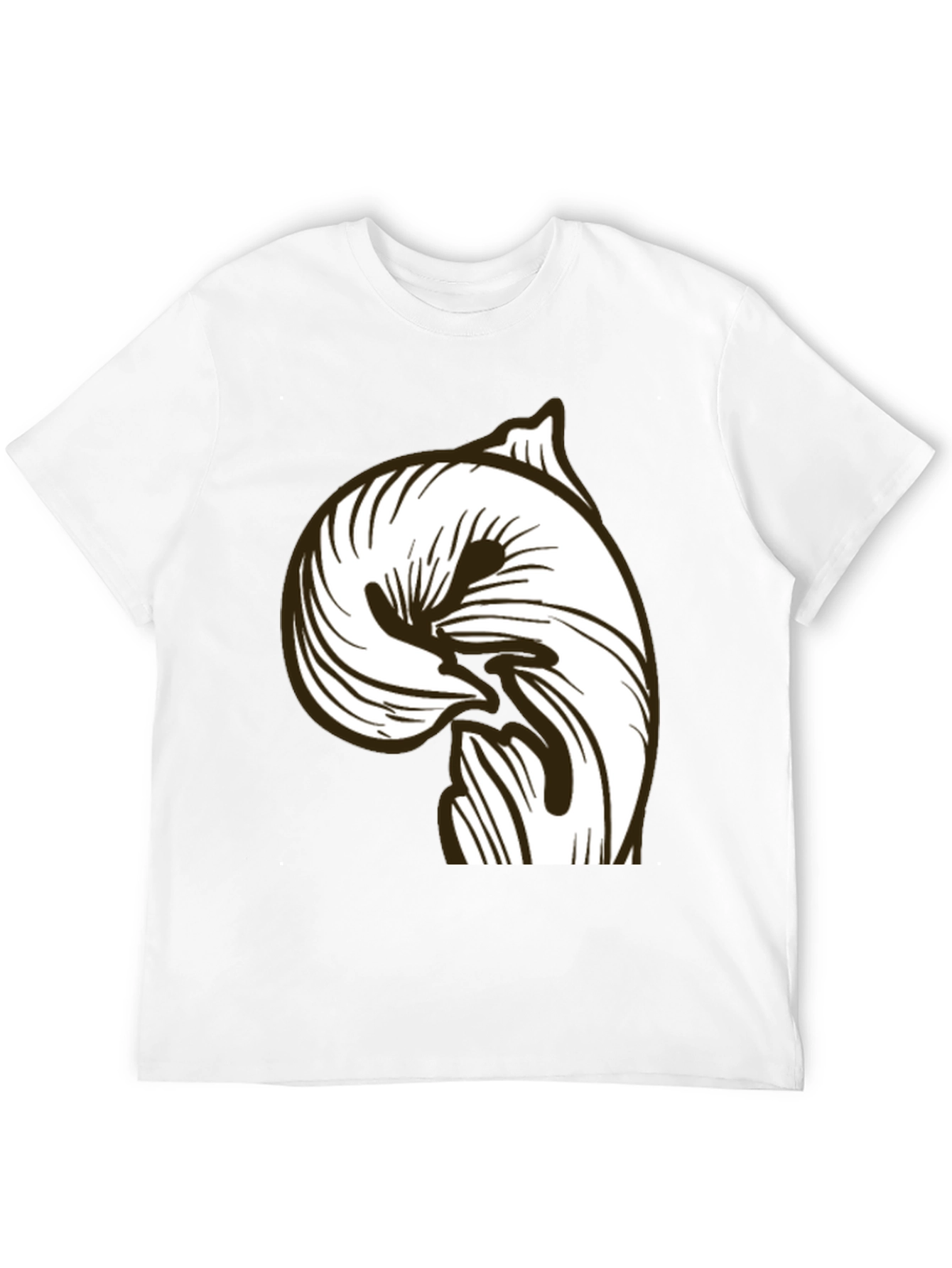 Abstract Graphic Black T-Shirt - Modern Casual Style