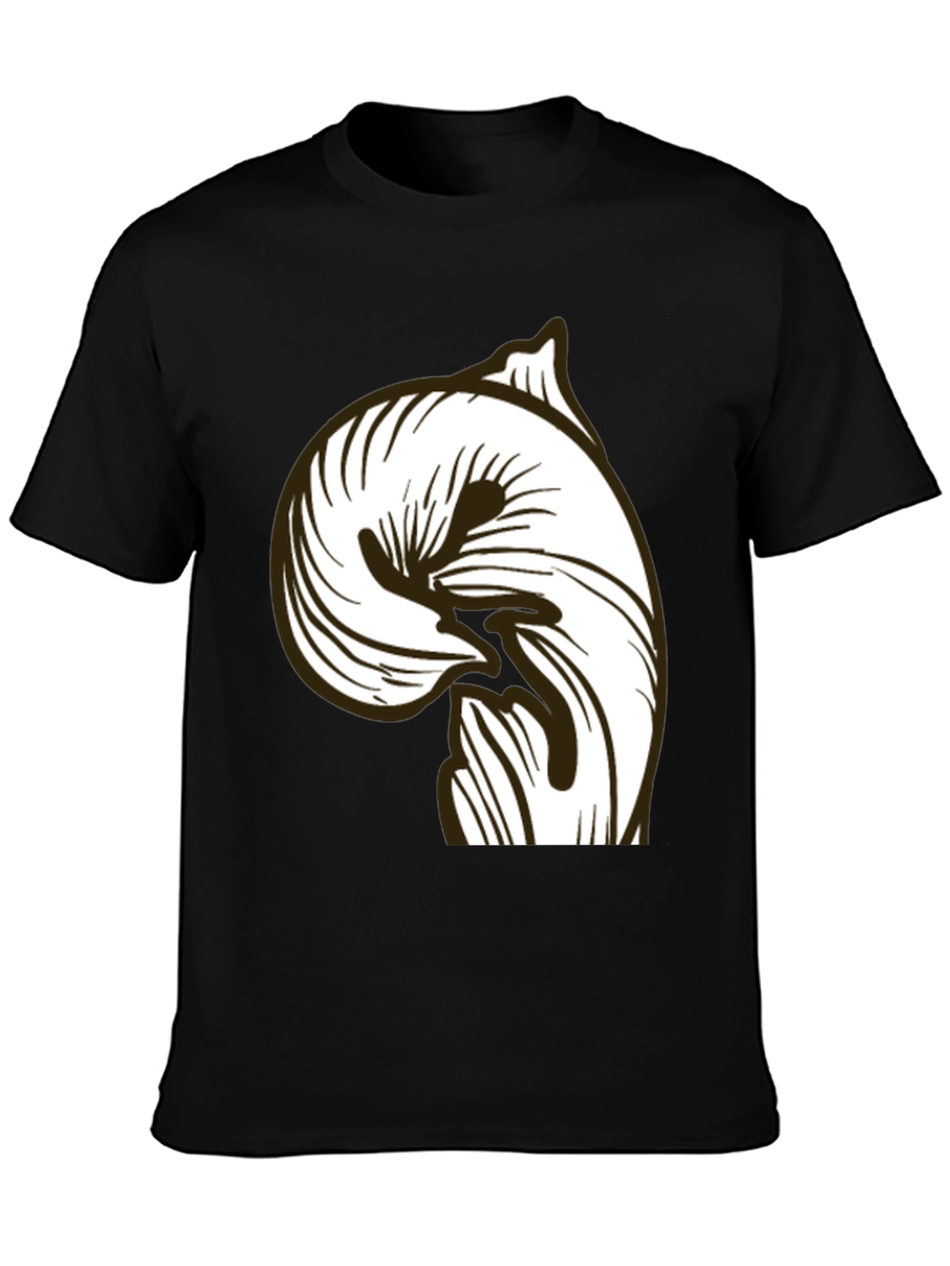 Abstract Graphic Black T-Shirt - Modern Casual Style
