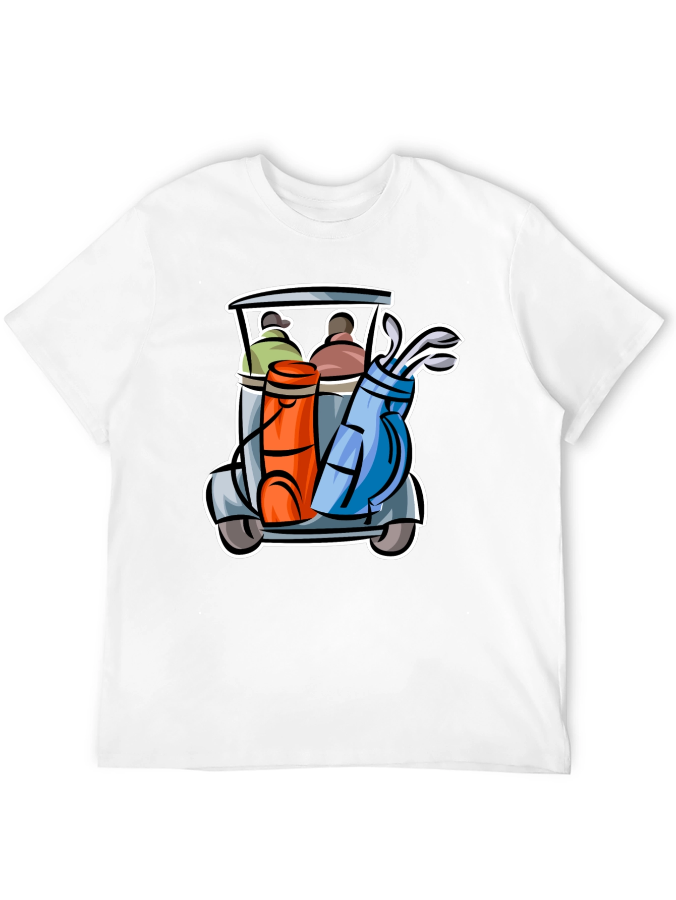 Golf Cart Graphic Tee - Fun Golfing T-Shirt