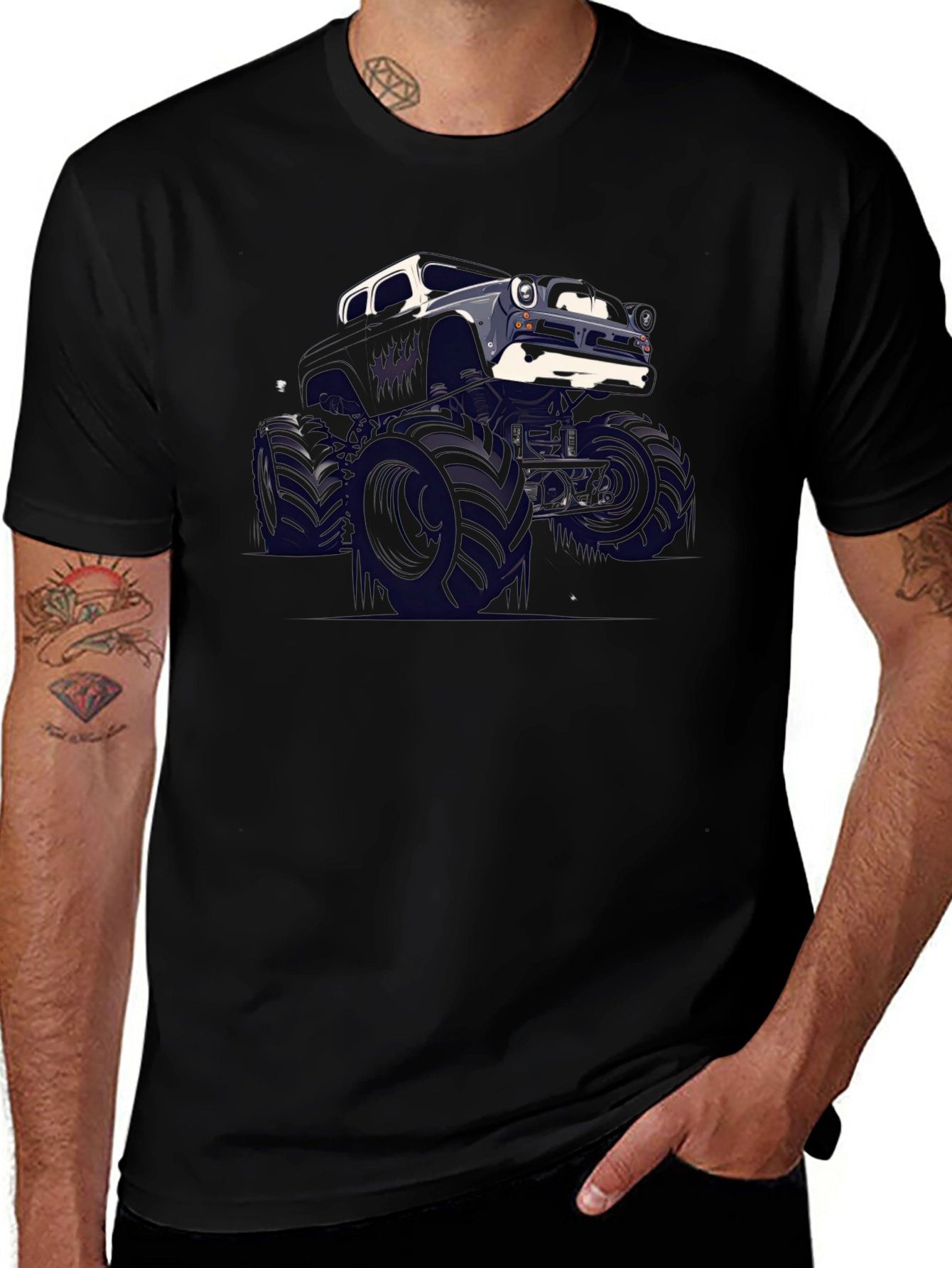 Monster Truck Graphic Tee - Black