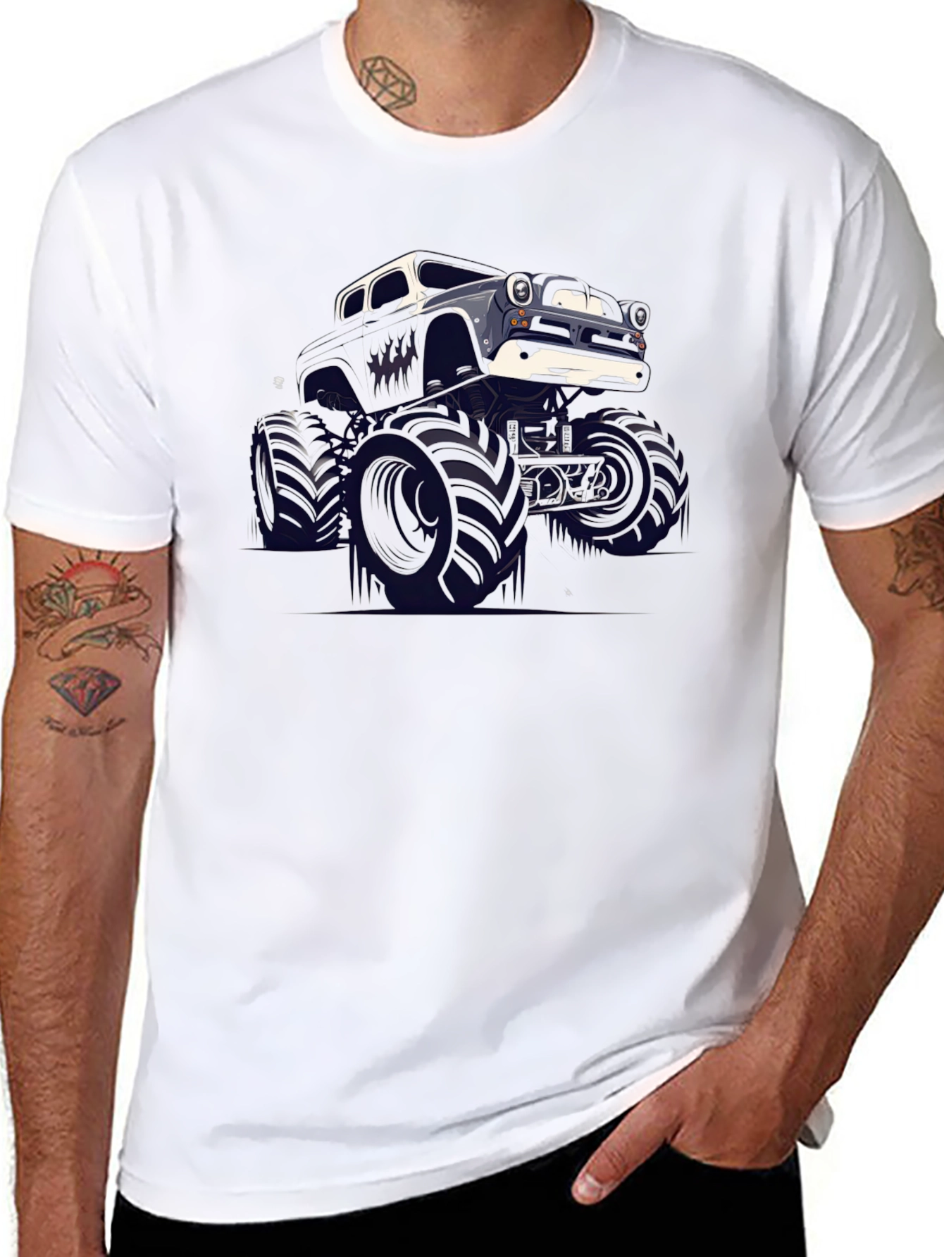 Monster Truck Graphic Tee - Black