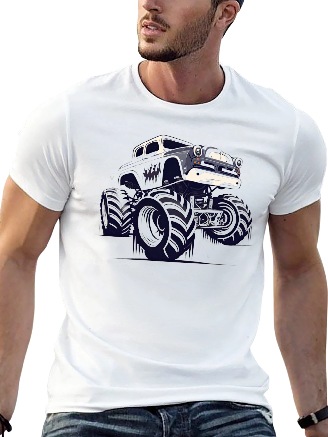 Monster Truck Graphic Tee - Black