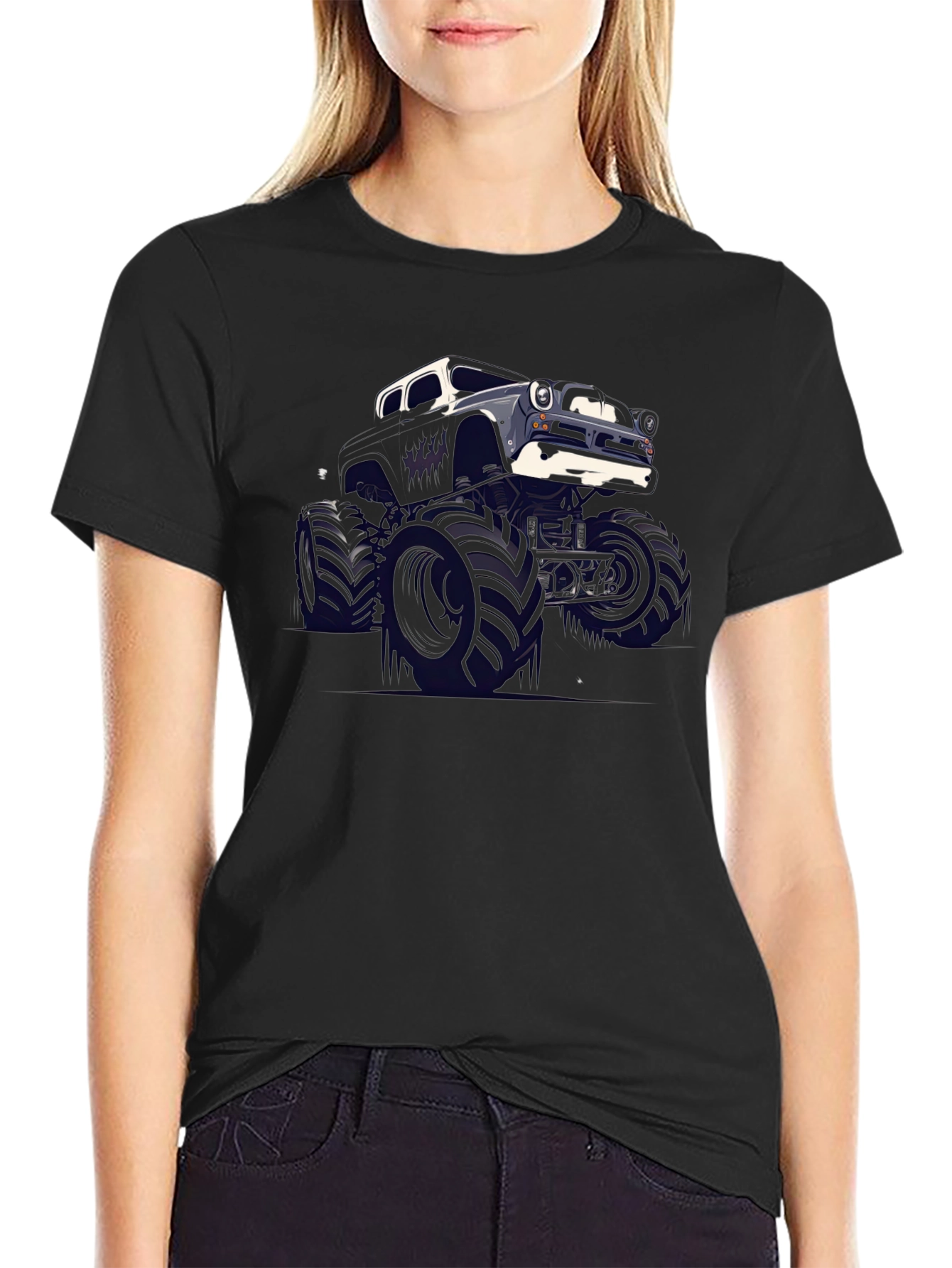 Monster Truck Graphic Tee - Black