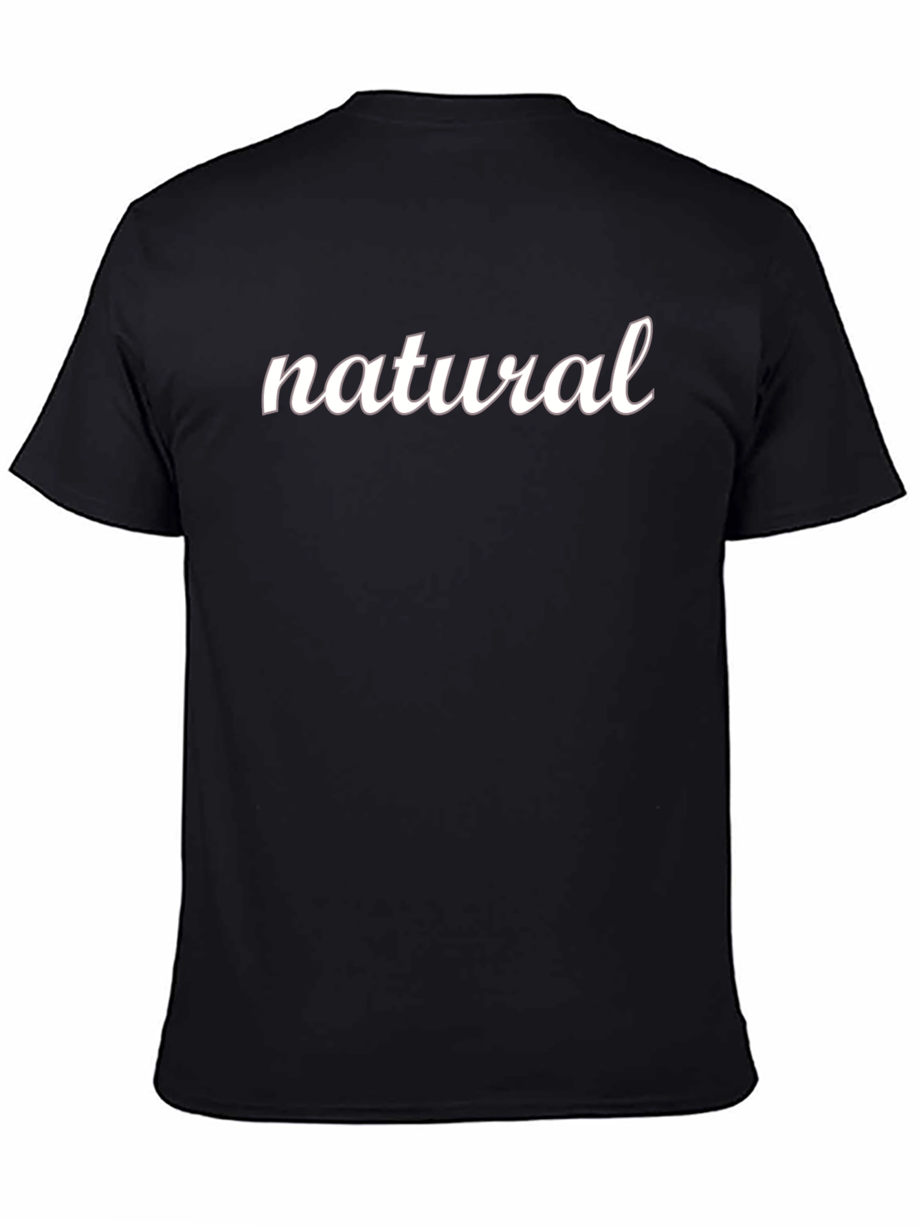 Natural Graphic Tee - Classic Black Cotton T-Shirt