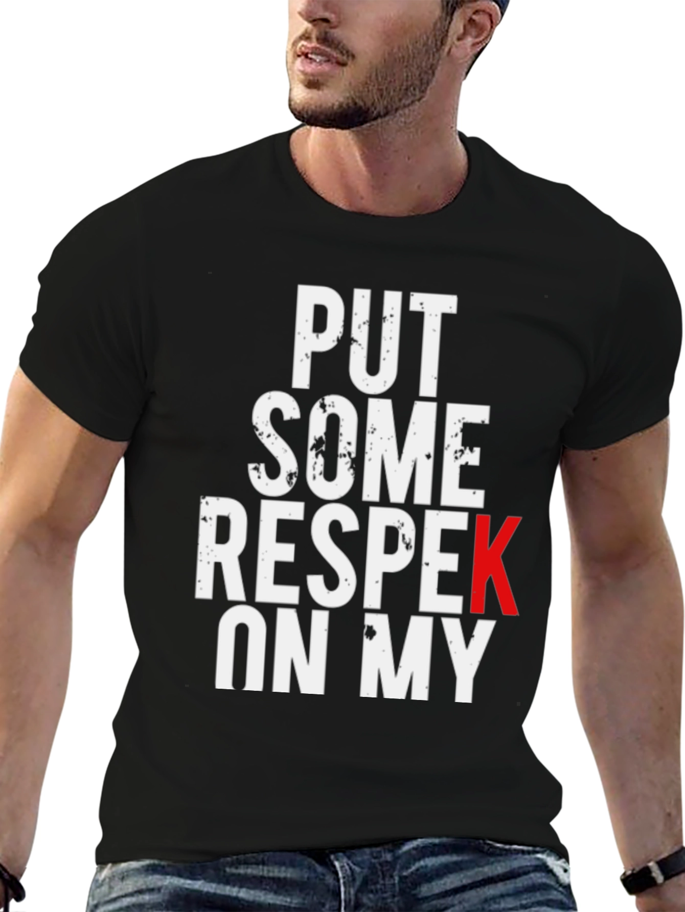 Put Some Respek On My Black Graphic Tee