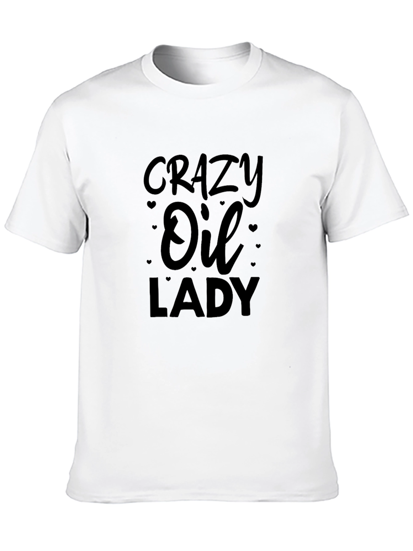 Crazy Oil Lady T-Shirt - Black Cotton Tee