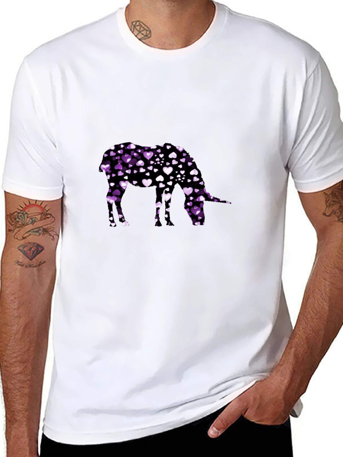 Heart Donkey Graphic Tee - Black