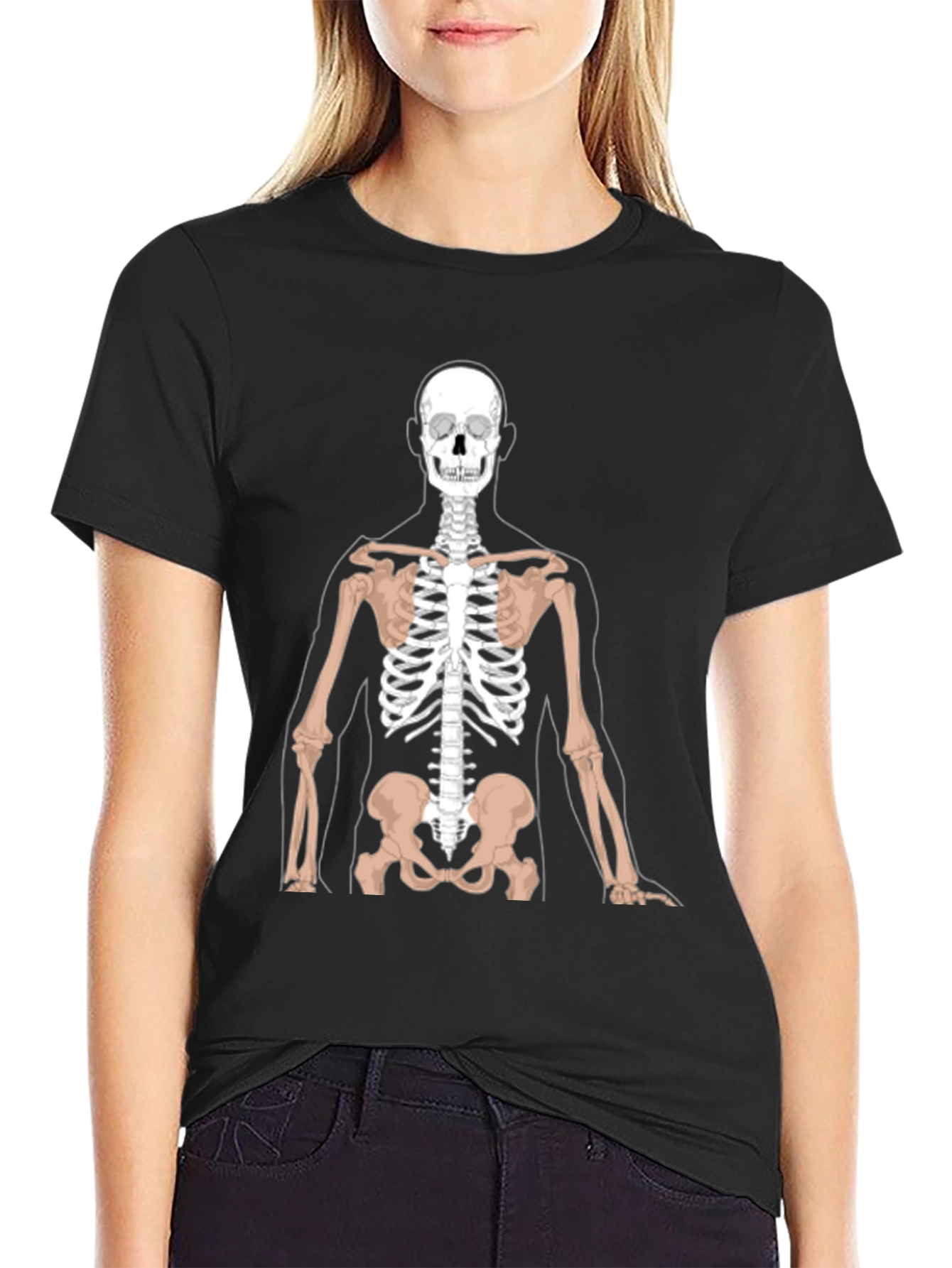 Anatomy Skeleton Graphic Black T-Shirt