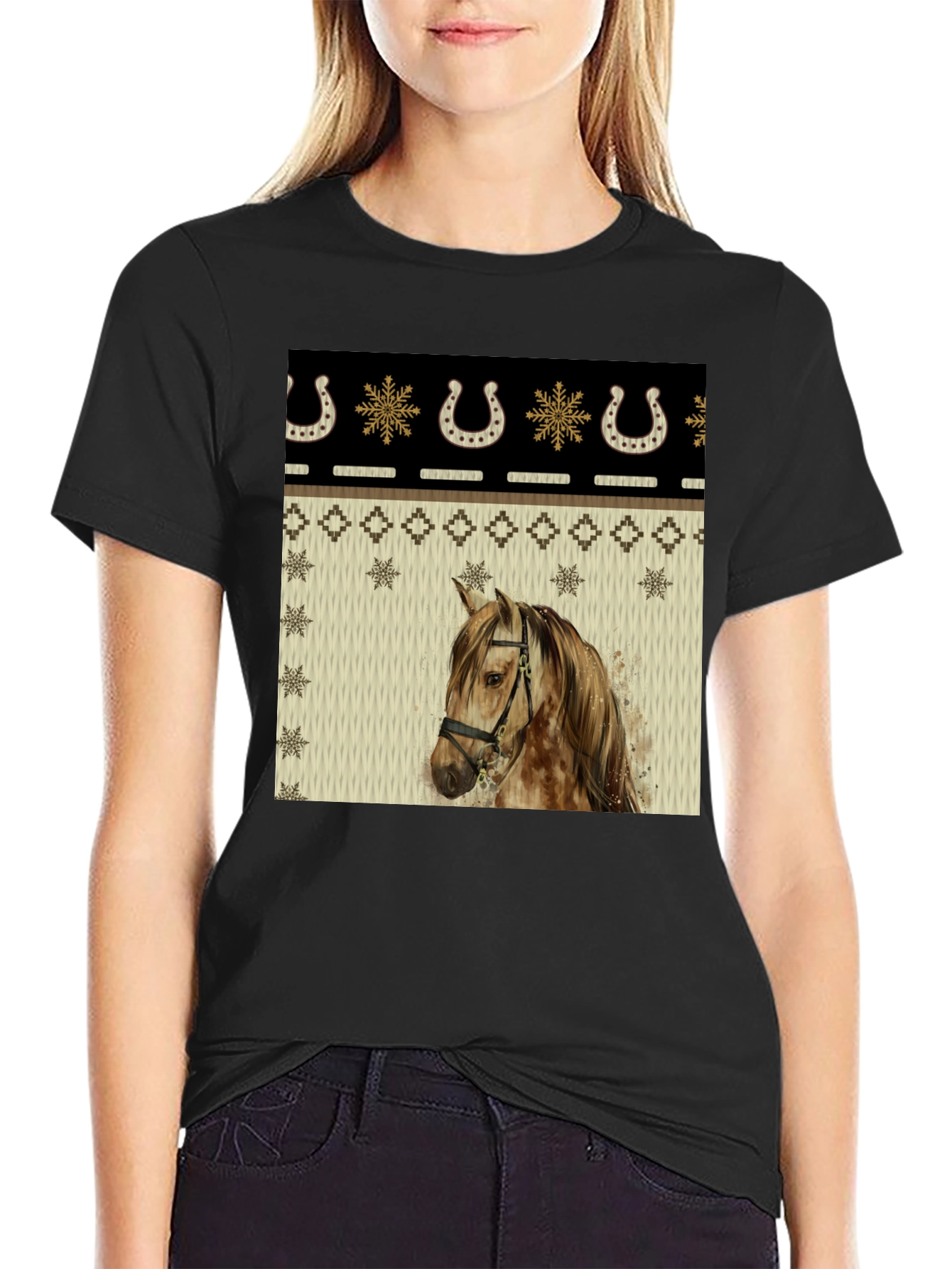 Horse & Horseshoe Holiday T-Shirt