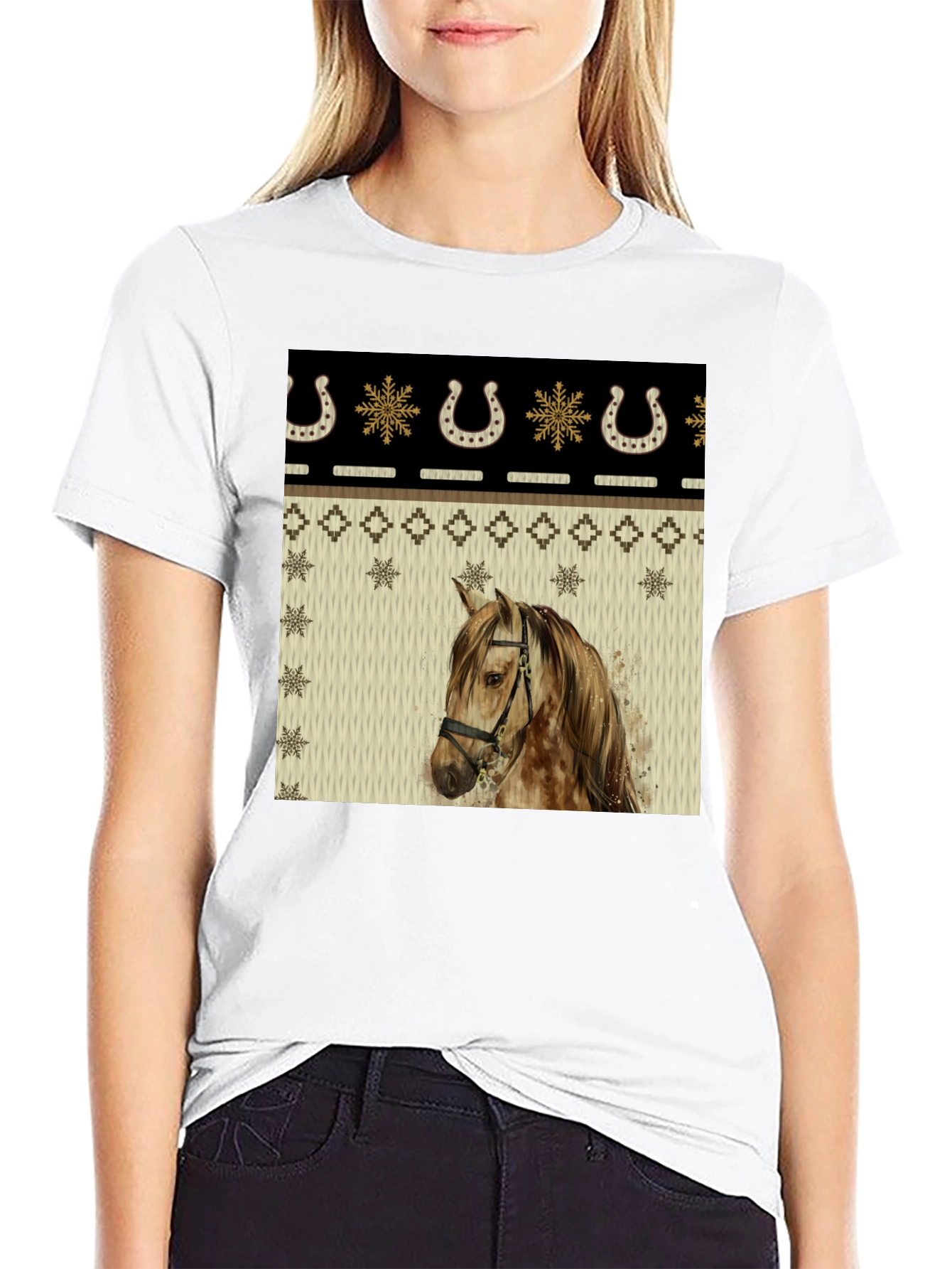 Horse & Horseshoe Holiday T-Shirt