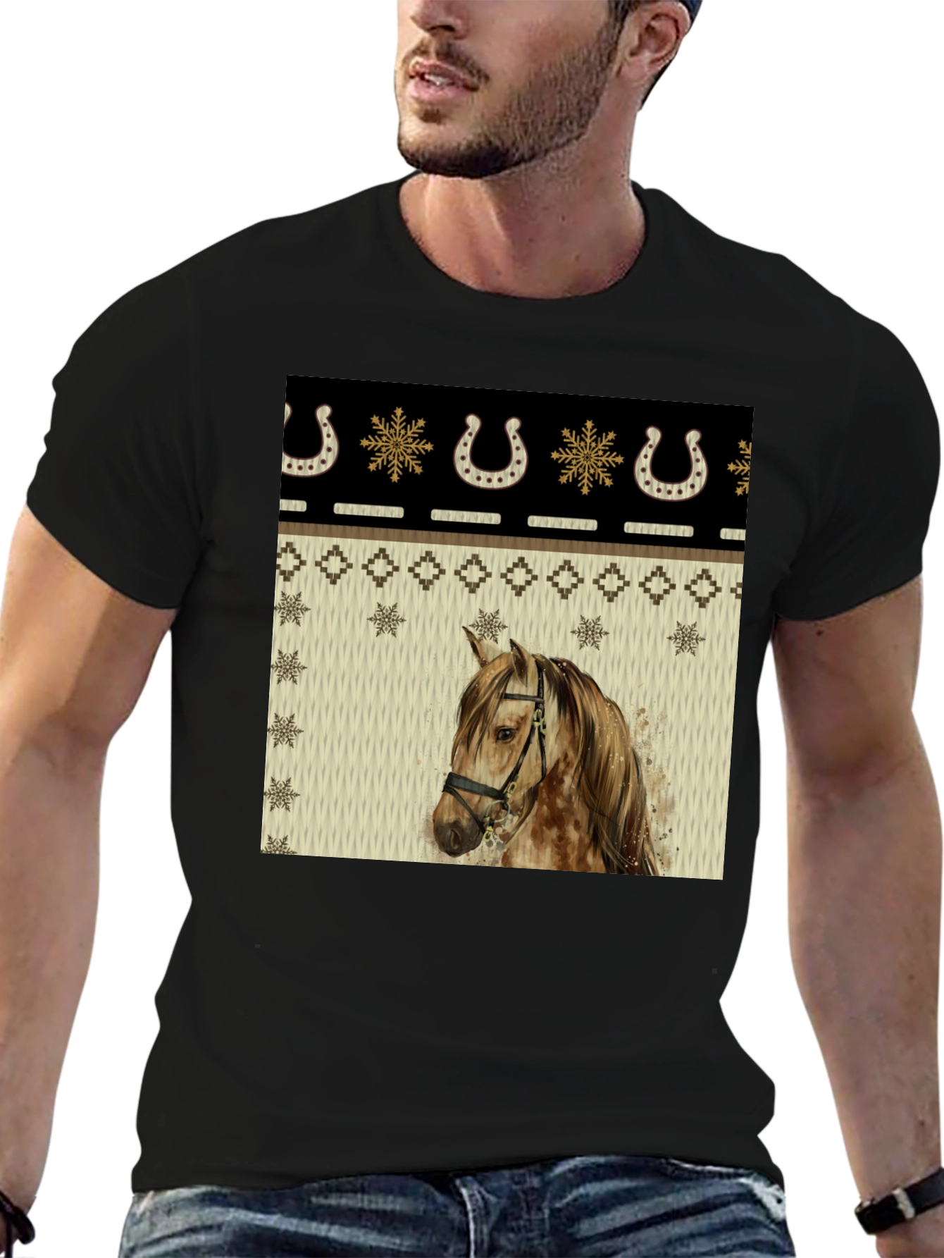 Horse & Horseshoe Holiday T-Shirt