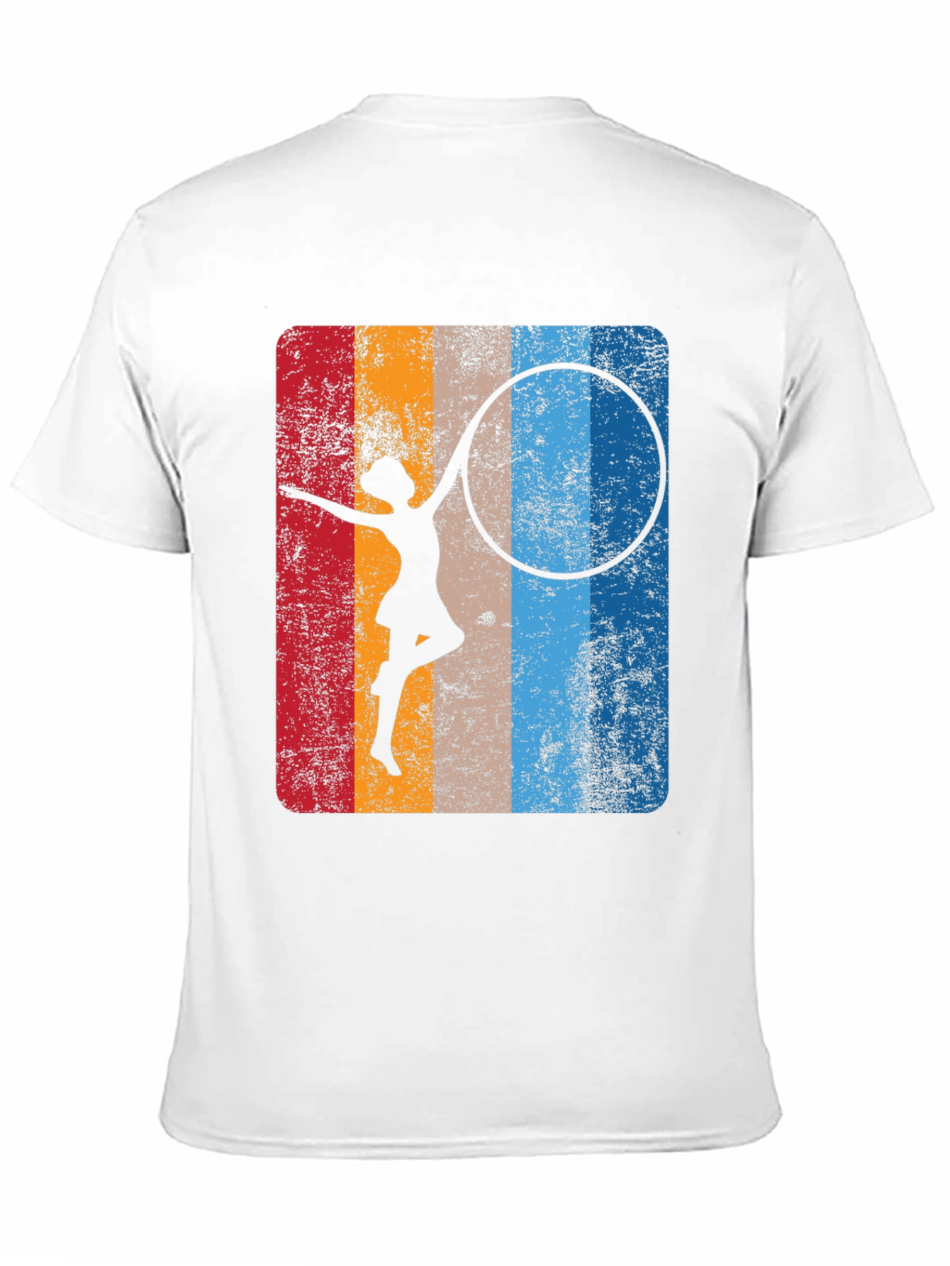 Retro Gymnast Hula Hoop Graphic T-Shirt